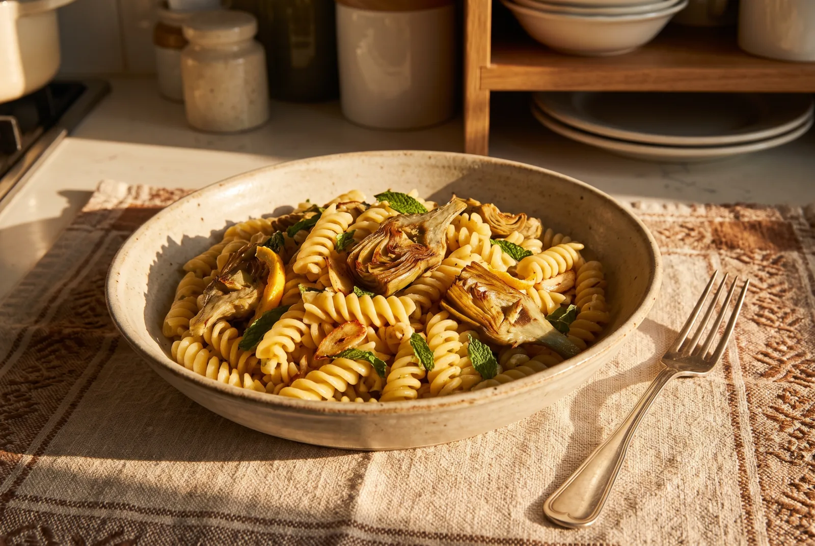 Olive Oil Pasta with Artichokes — A Lemony Spring Recipe