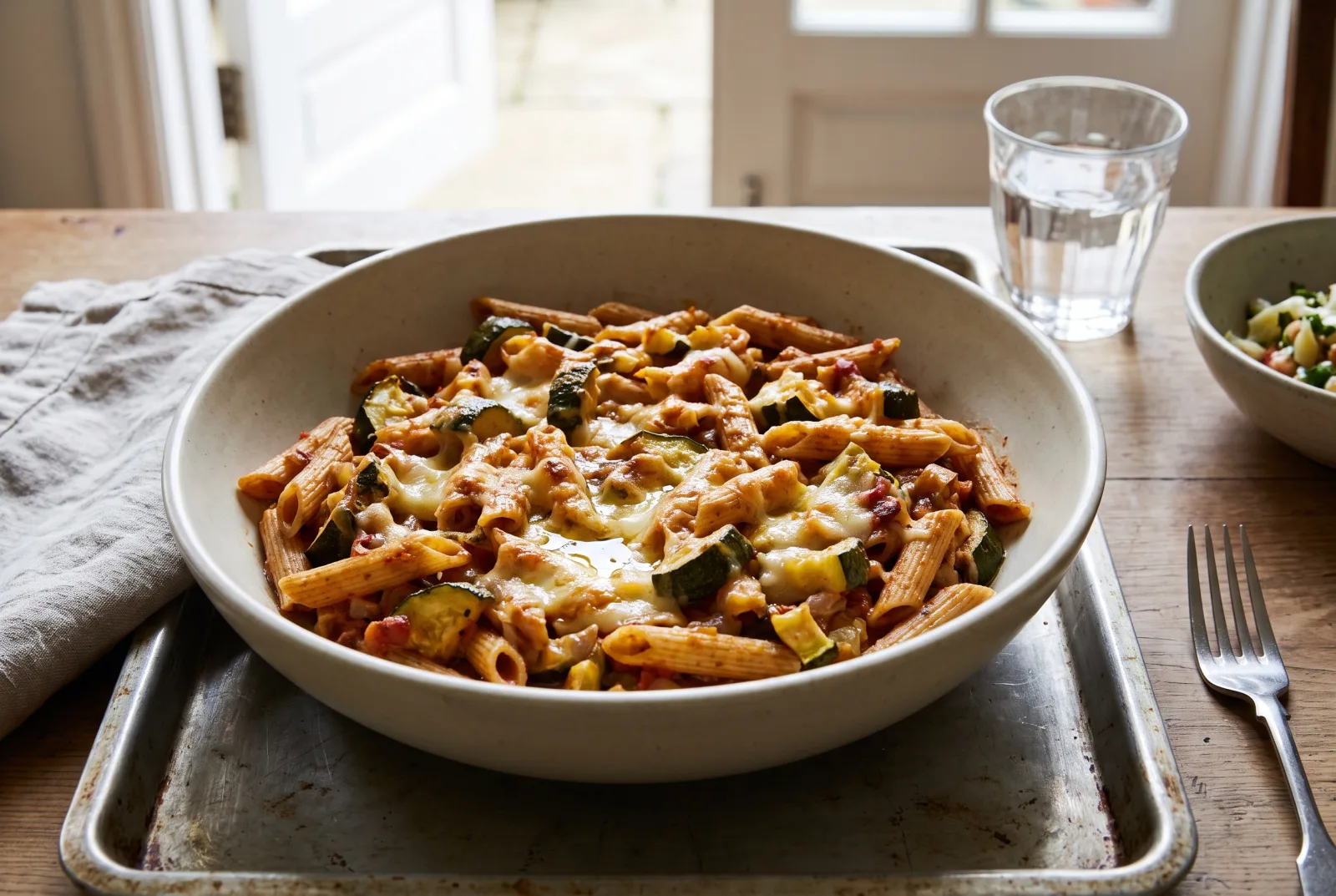 Baked Zucchini Pasta Casserole | Cheesy Vegetable Dish
