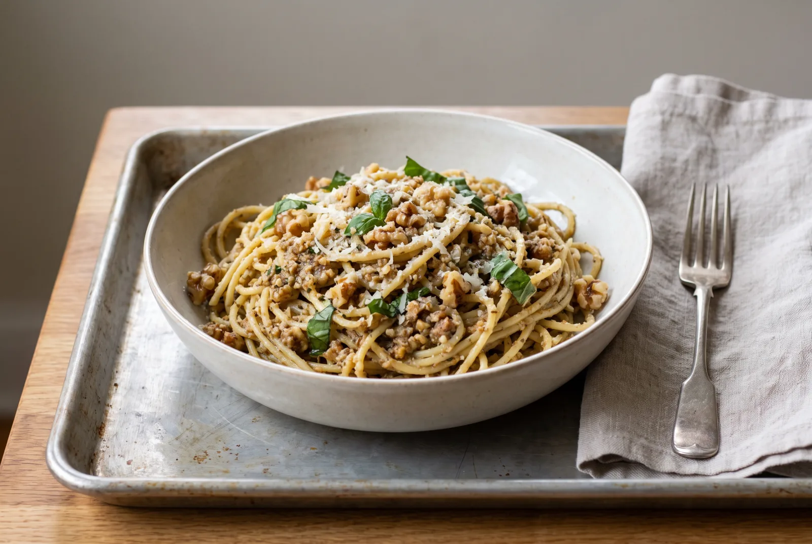 Walnut Pesto Pasta | Vegetarian Italian-Style Sauce