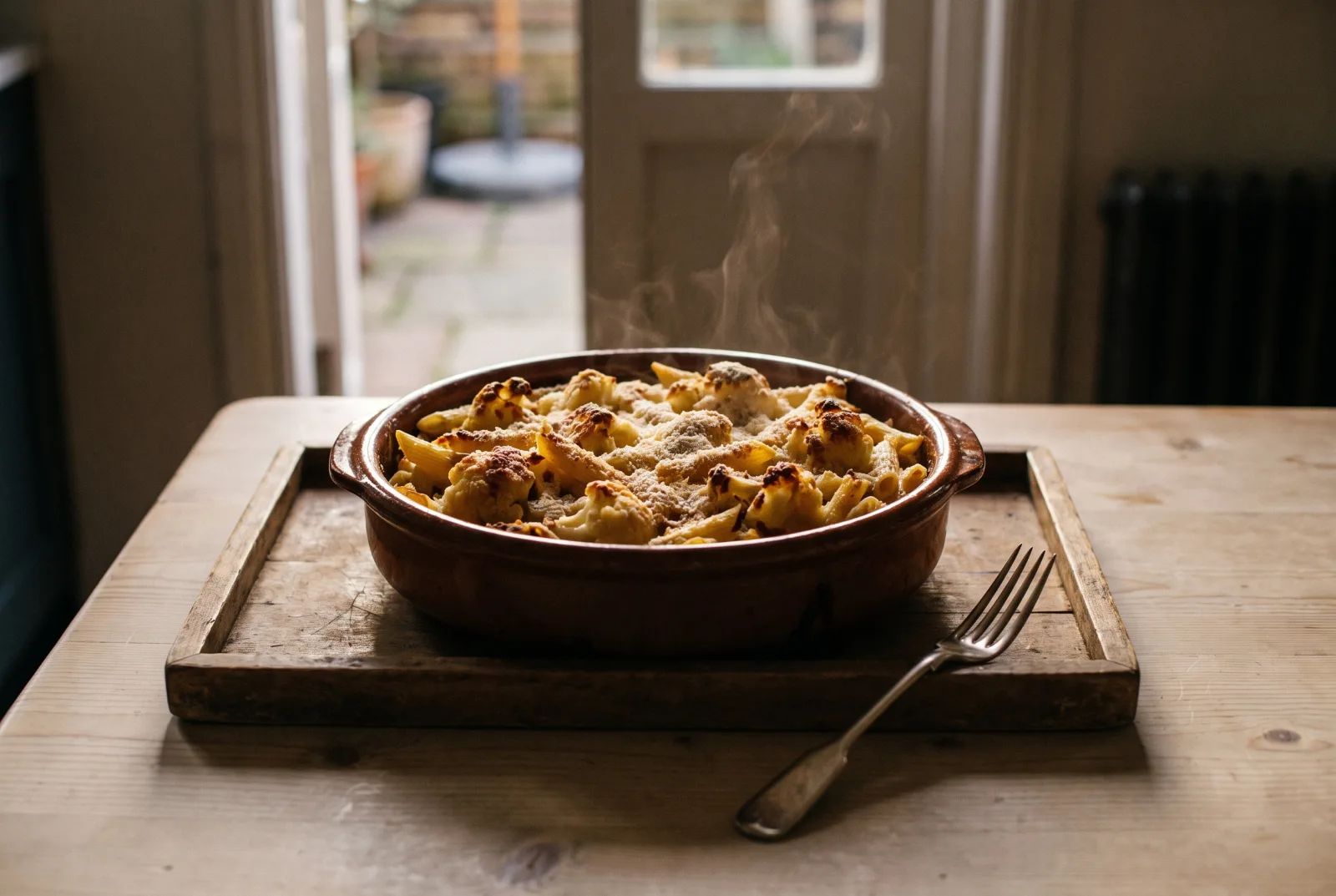 Baked Cauliflower Pasta | Cheesy Vegetable Casserole