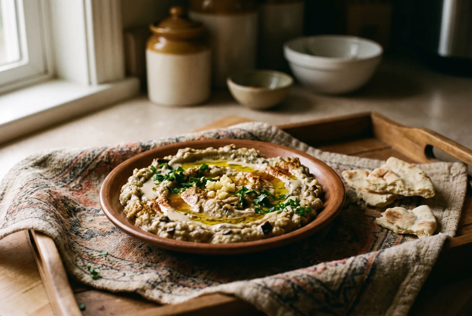 Baba Ghanoush | Tahini Eggplant Dip