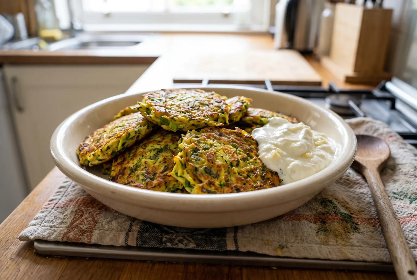 Zucchini Fritters | Served with Yogurt