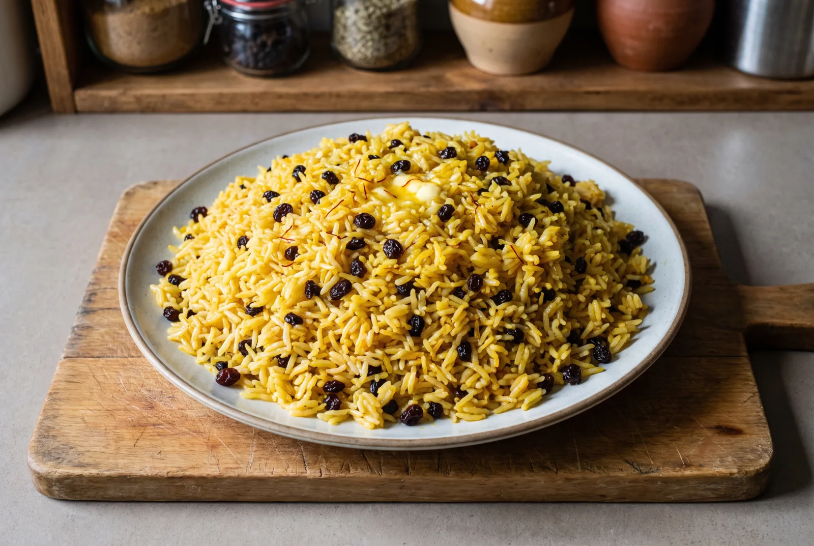 Acem Pilaf | Ottoman-Style Rice with Saffron and Currants