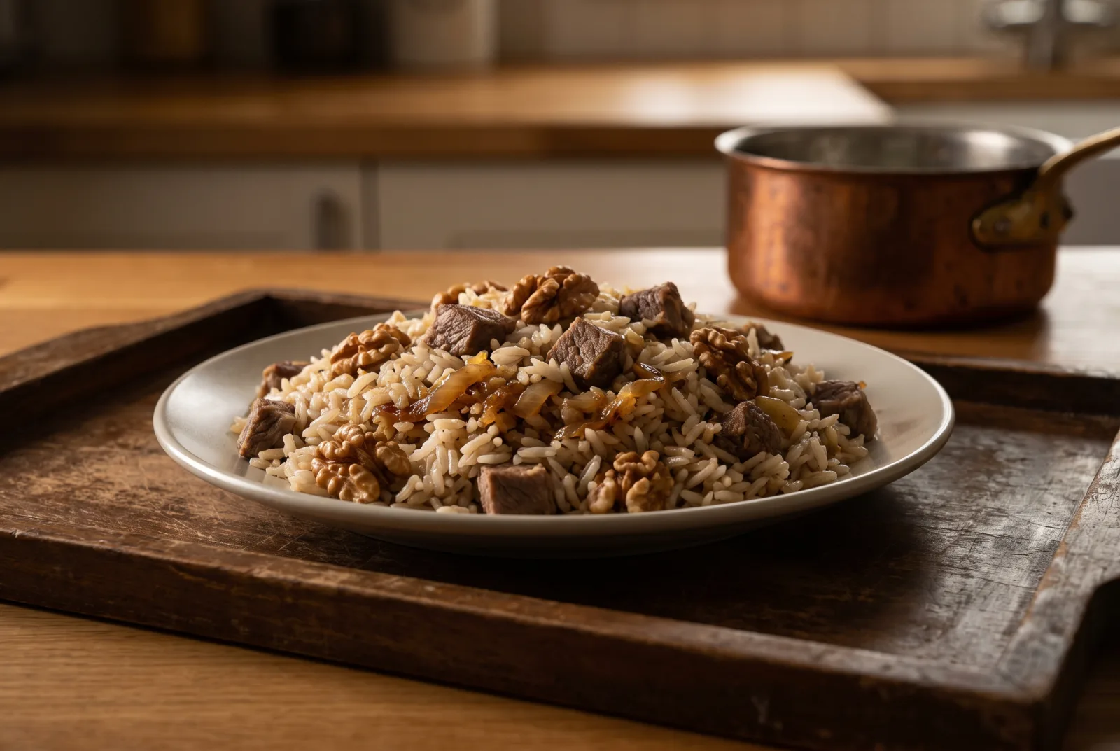 Walnut Pilaf with Lamb, Harput Style