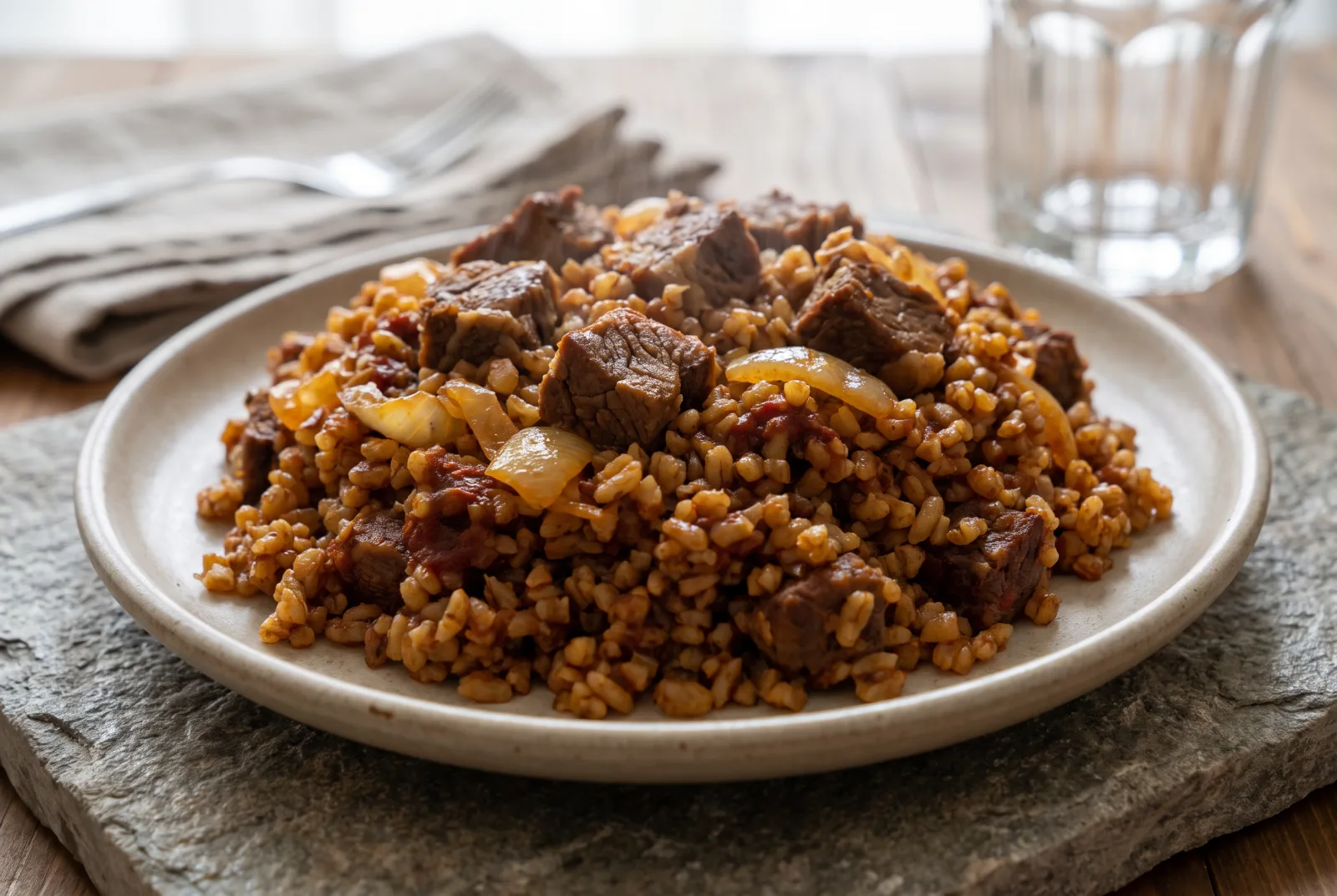 Bulgur Pilaf with Kavurma — Kayseri-Style Winter Pantry Dish