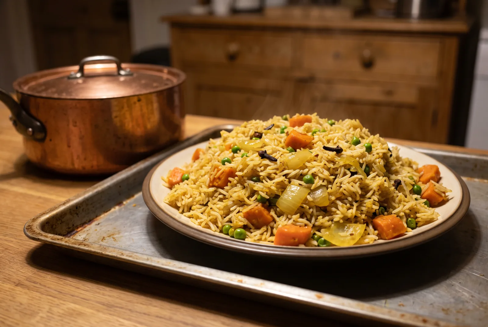 Indian Spiced Vegetable Pilaf | Colorful Rice Pulao