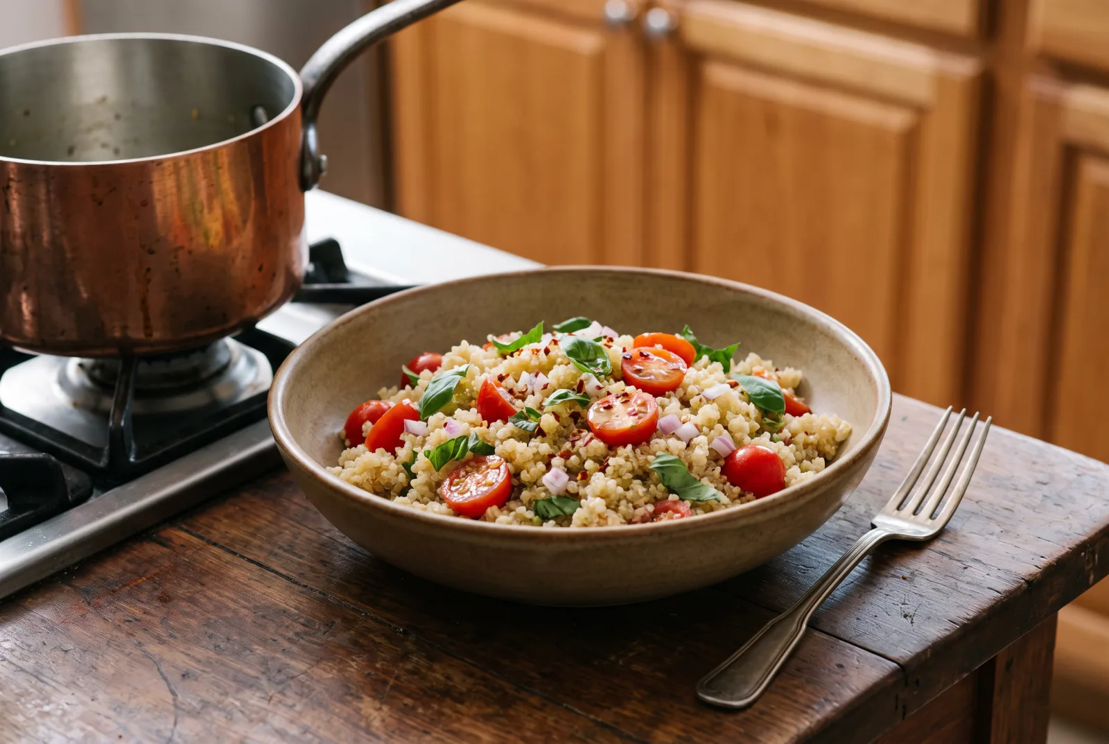 Quinoa Salad | Cherry Tomato and Basil Recipe