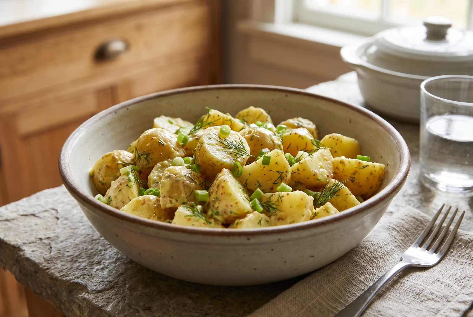 Potato Salad with Mustard Dressing — a Classic Chilled Side