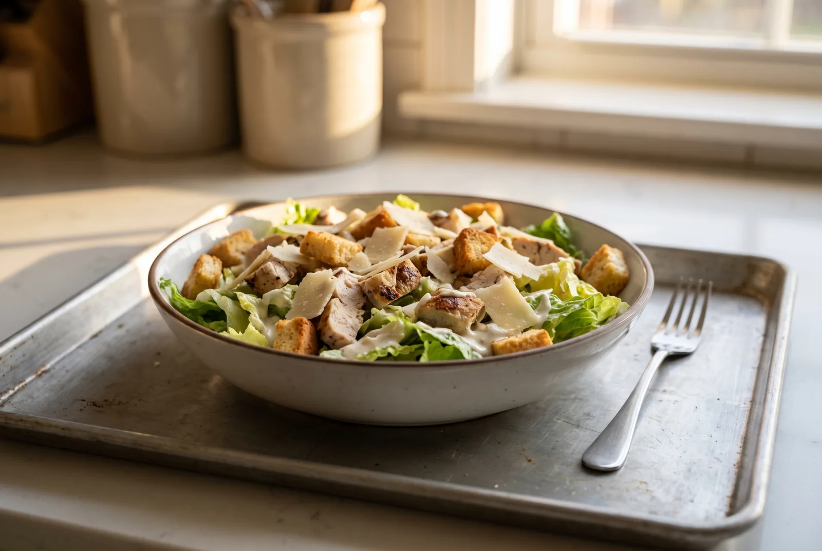 Caesar Salad | Classic Recipe with Grilled Chicken and Croutons