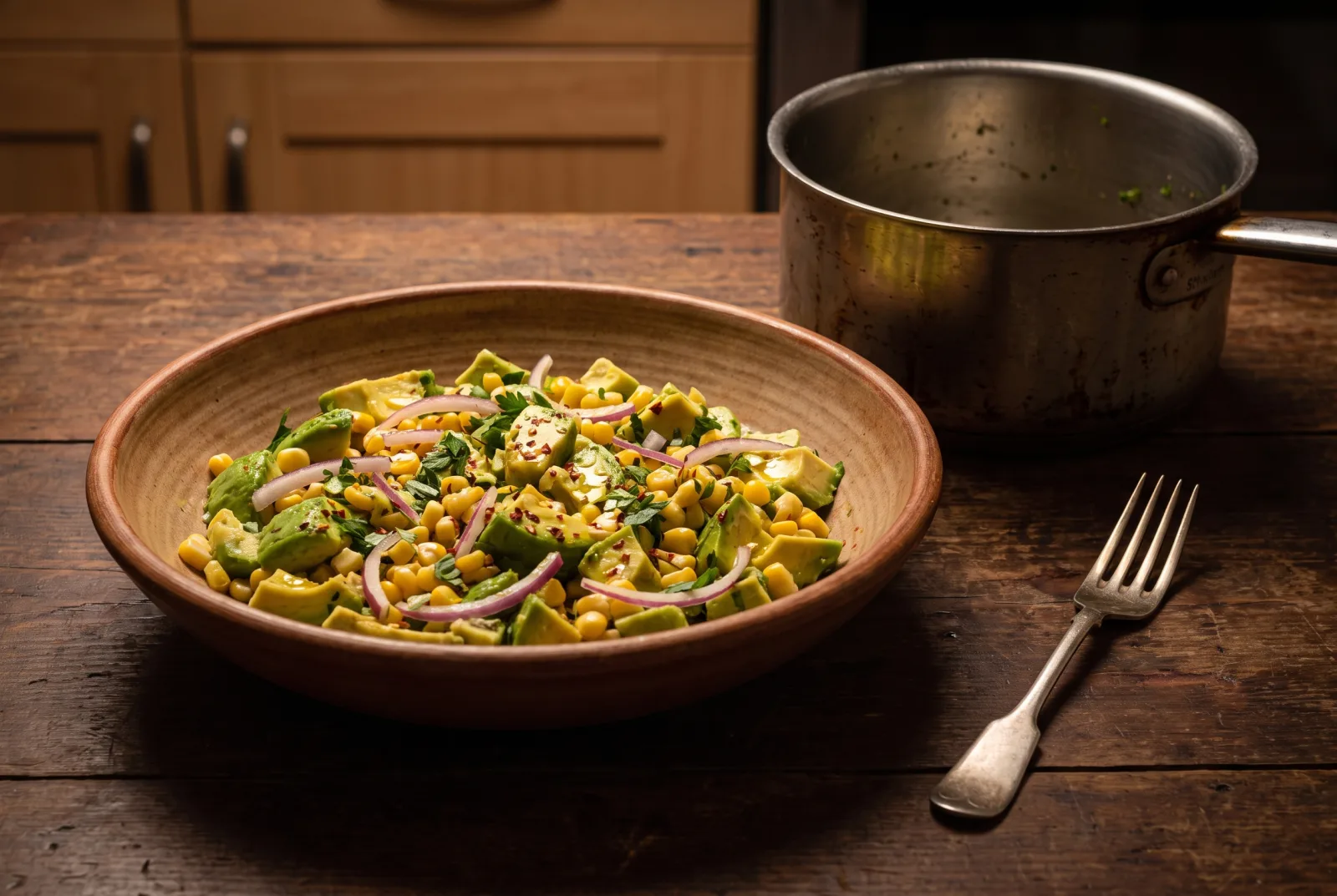 Avocado Salad | A Refreshing Recipe with Corn and Lemon Dressing