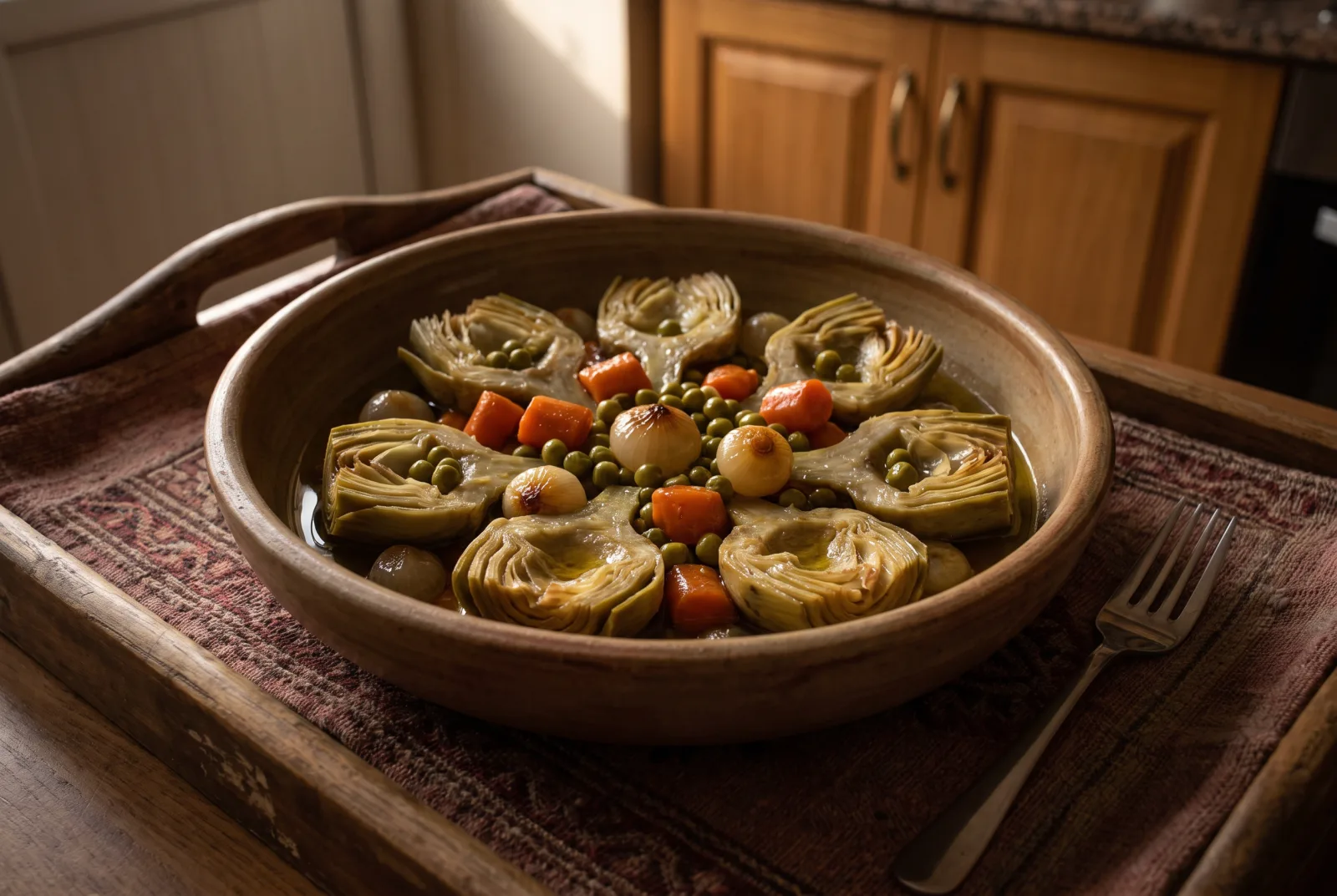 Olive Oil Artichoke Salad with Carrots and Peas — A Spring Recipe