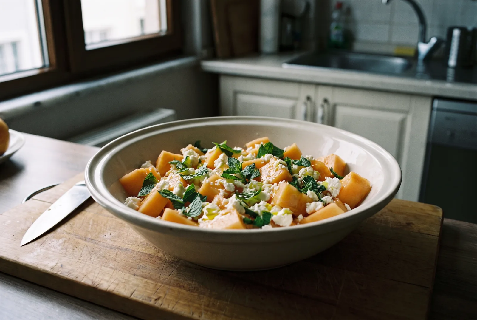 Melon Salad with Turkish White Cheese and Mint — A Cool Summer Dish