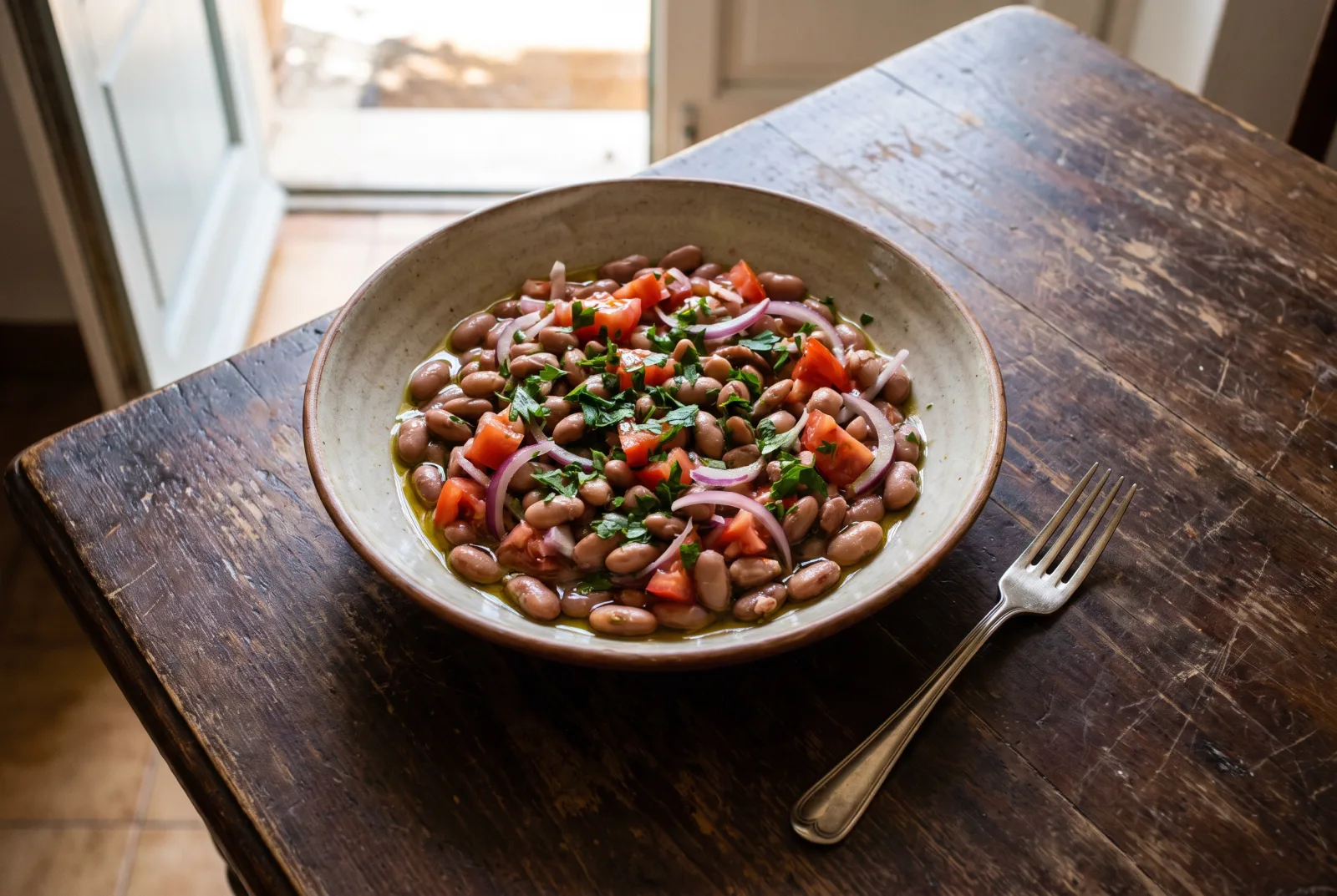 Borlotti Bean Salad | Chilled Salad with Olive Oil