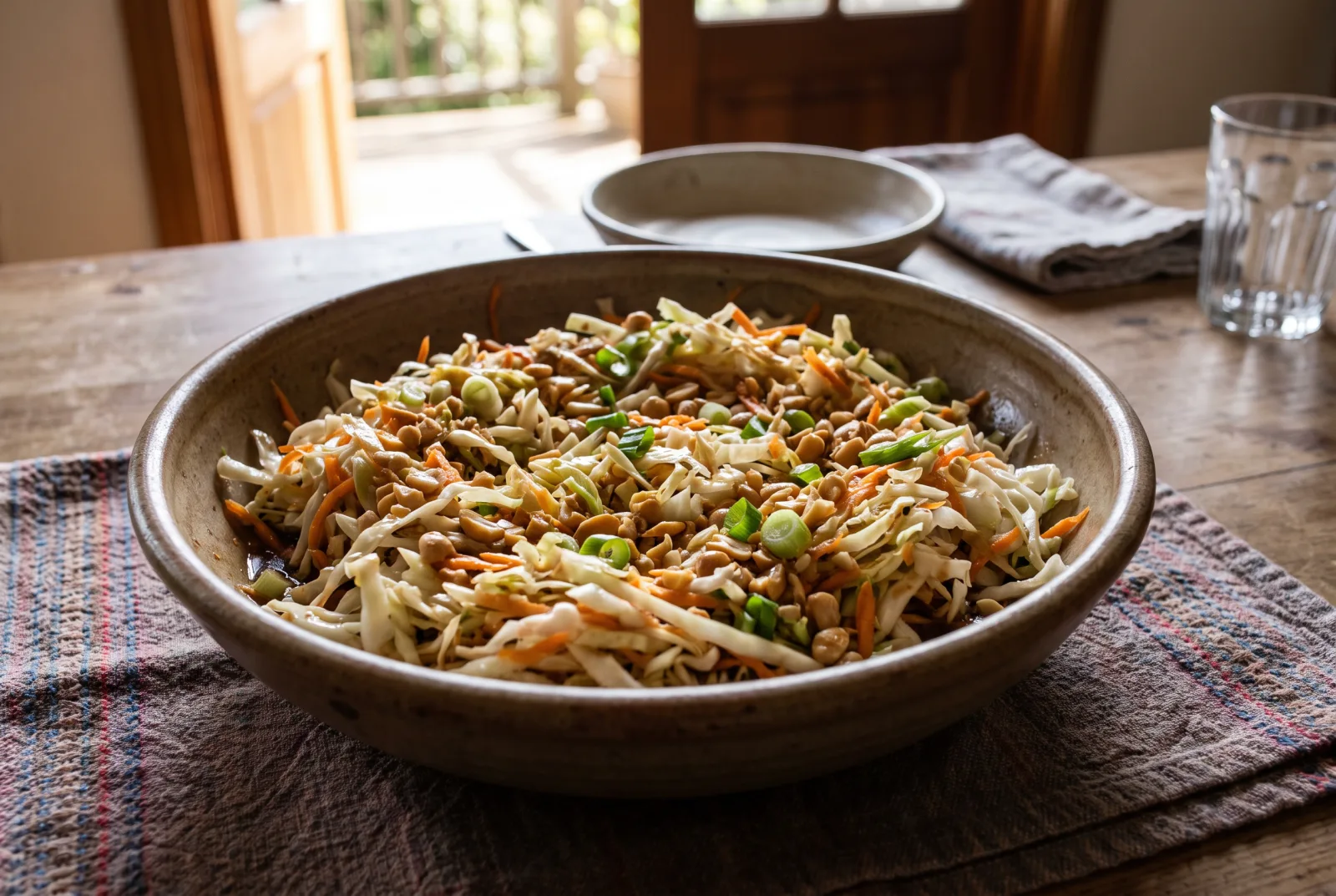 Asian-Style Cabbage Slaw | Peanut-Sesame Dressing