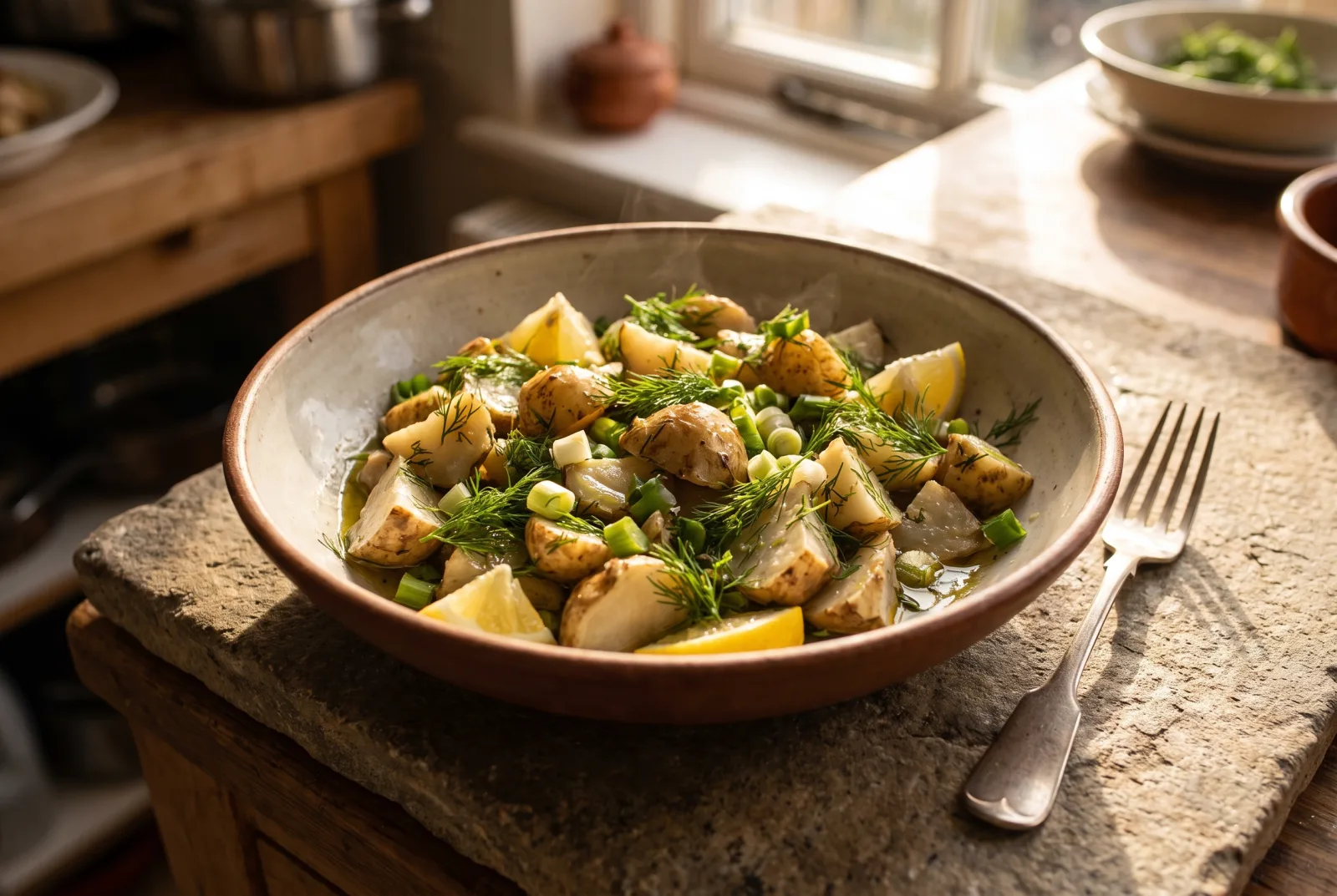 Jerusalem Artichoke Salad with Olive Oil and Lemon
