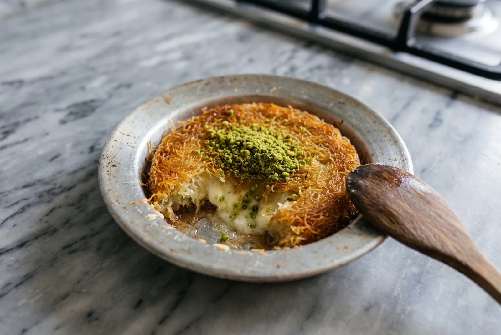 Kunefe | Hatay-Style Cheese Dessert with Shredded Kadayif