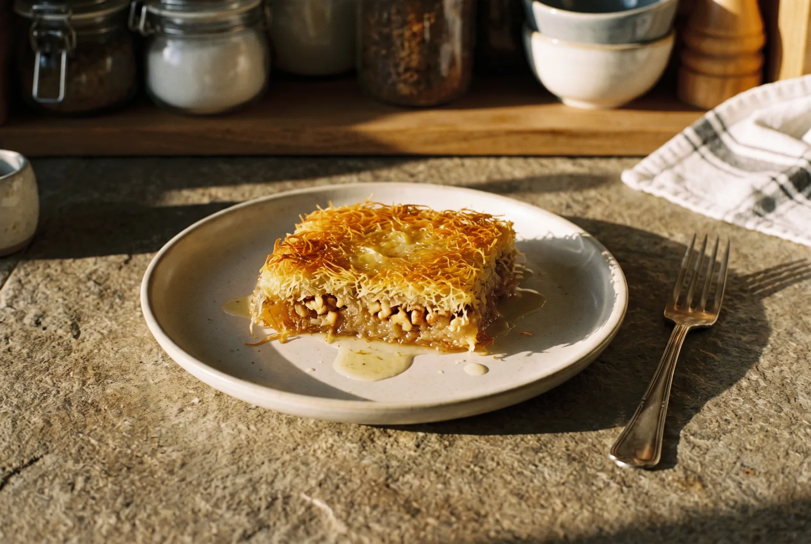 Walnut-Filled Kadayif Rolls with Syrup