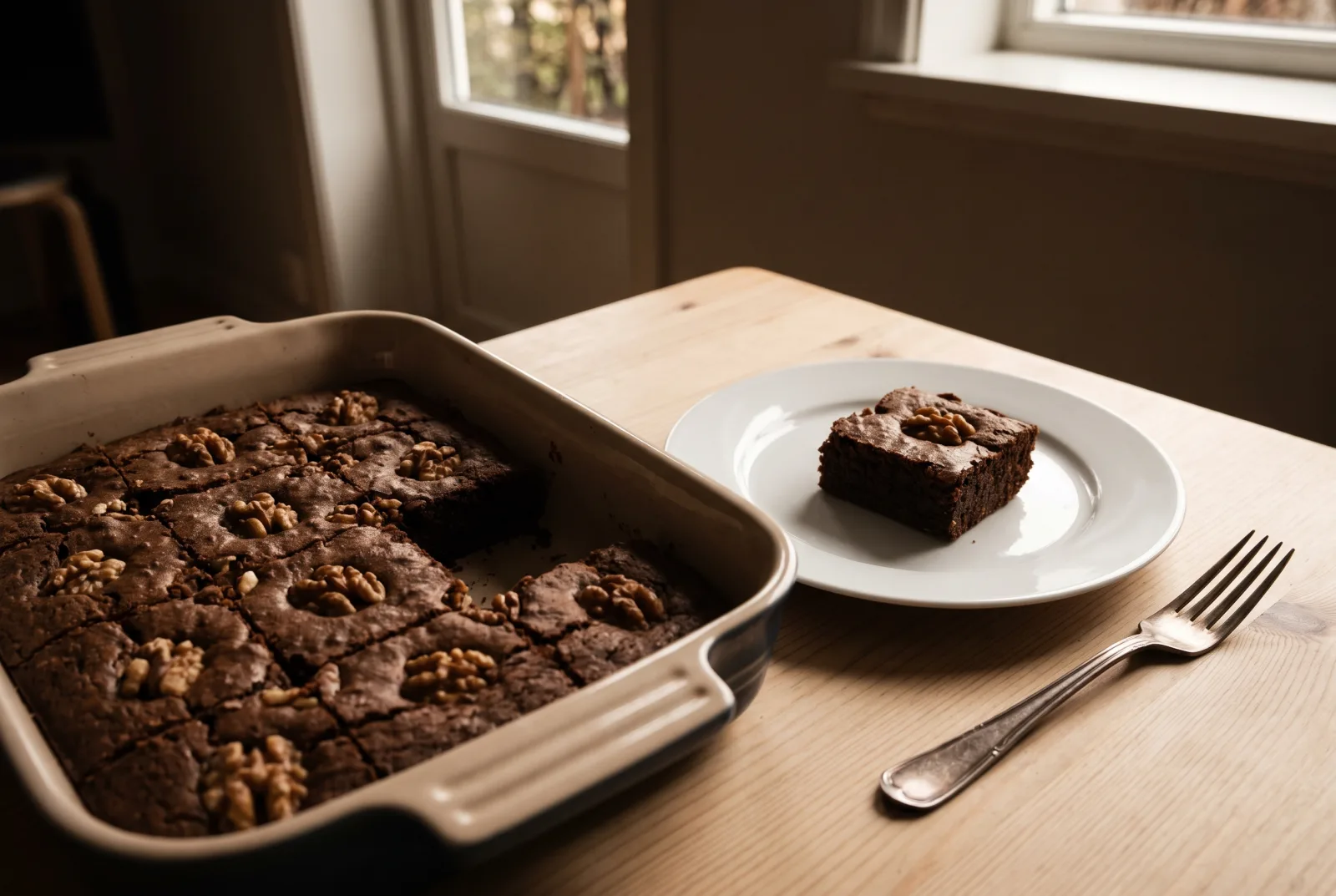Brownies with Walnuts and Chocolate