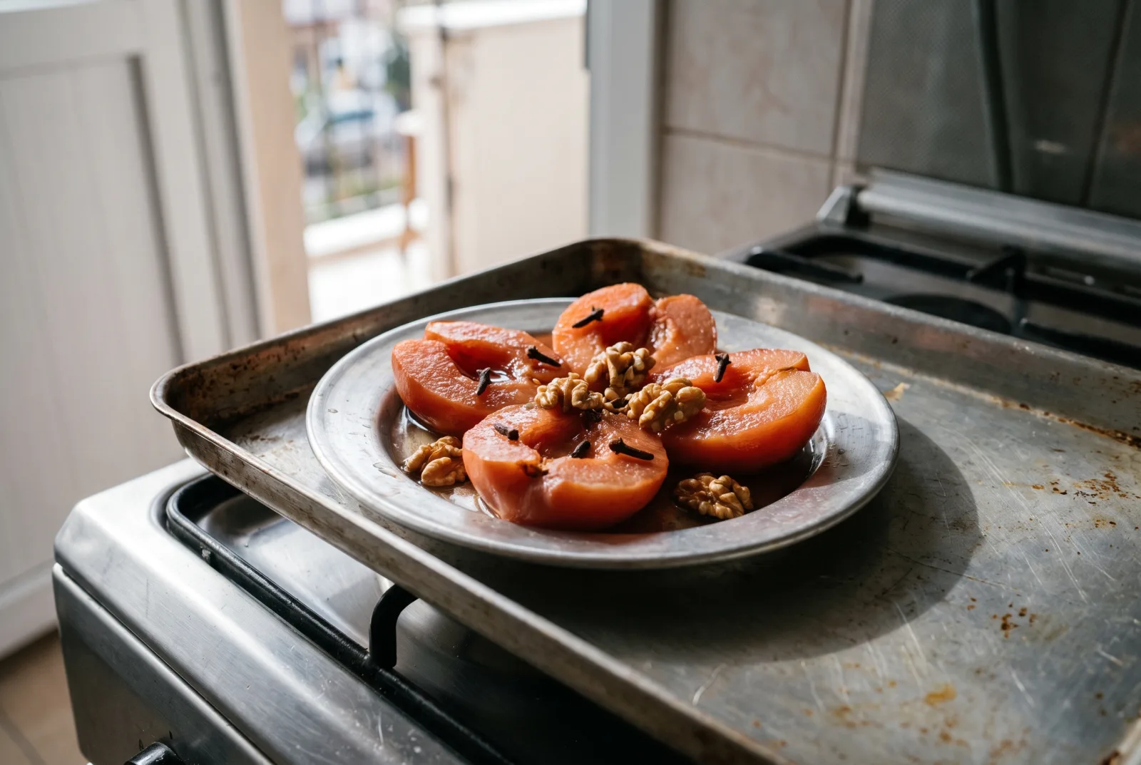 Quince Dessert | Quince Poached in Clove Syrup
