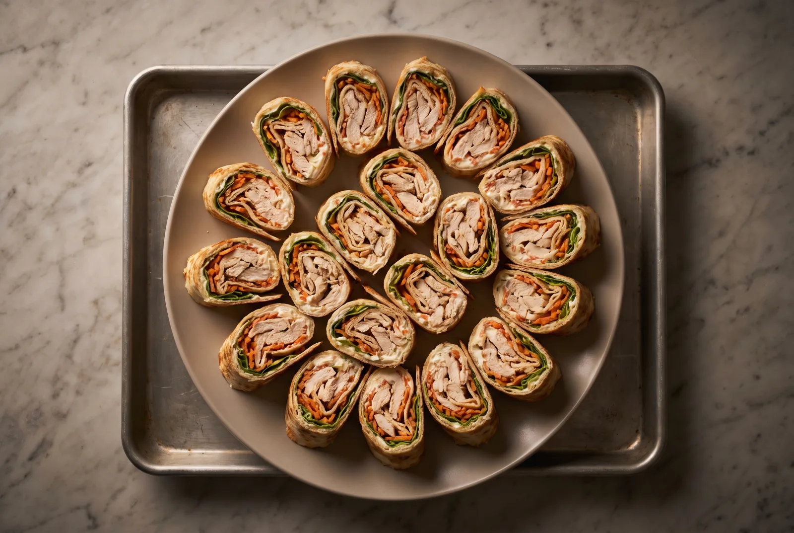 Chicken and Cream Cheese Lavash Pinwheels