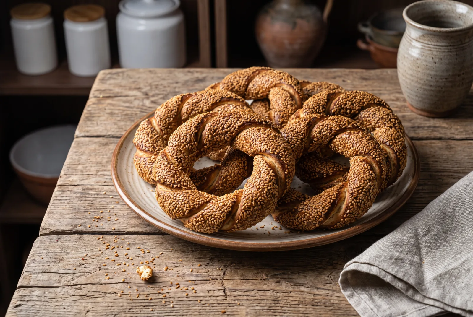 Homemade Simit | Oven-Baked Sesame-Crusted Bread Rings, a Turkish Breakfast Classic