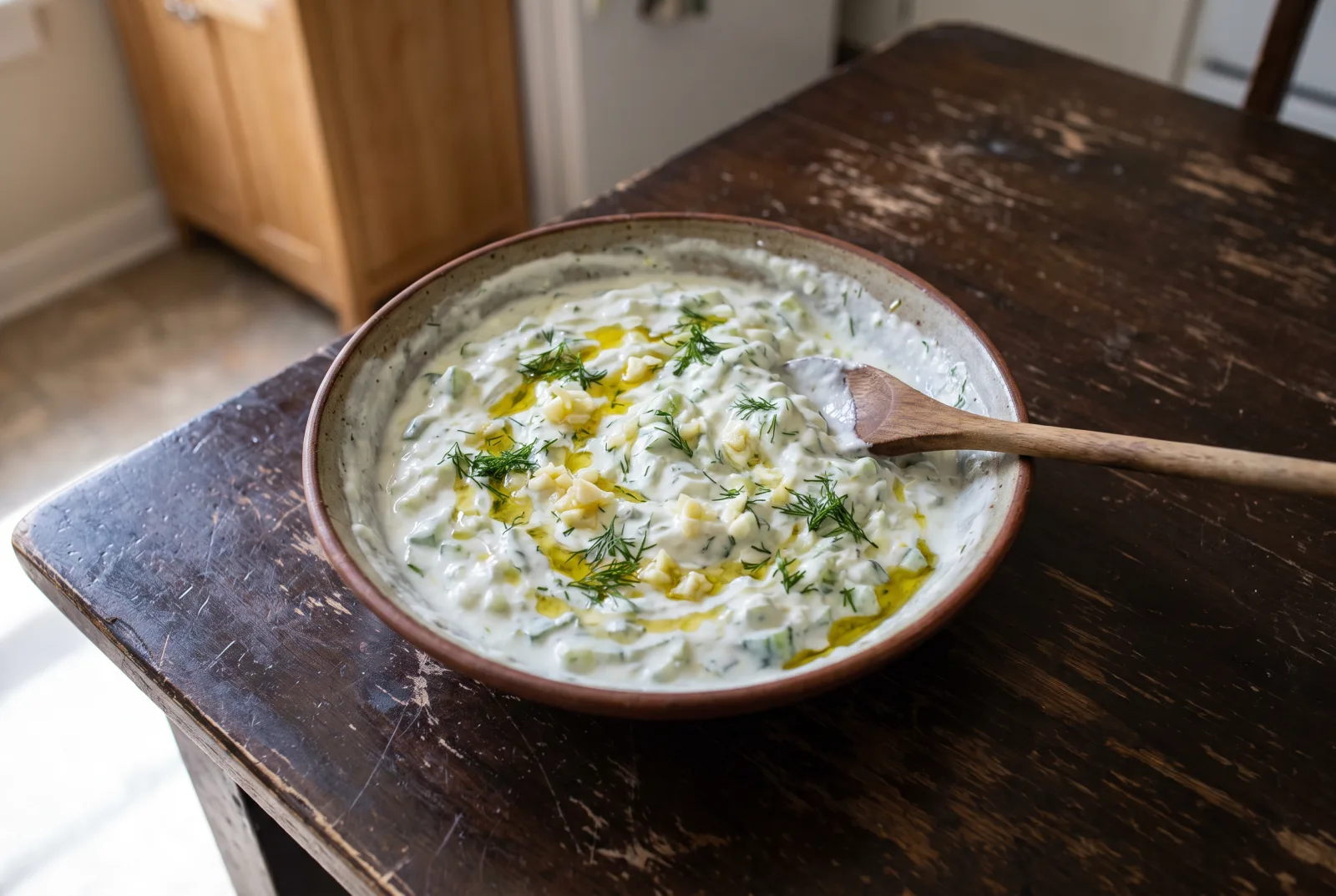 Cacik (Turkish Yogurt Dip) | No-Cook Vegetable Dip