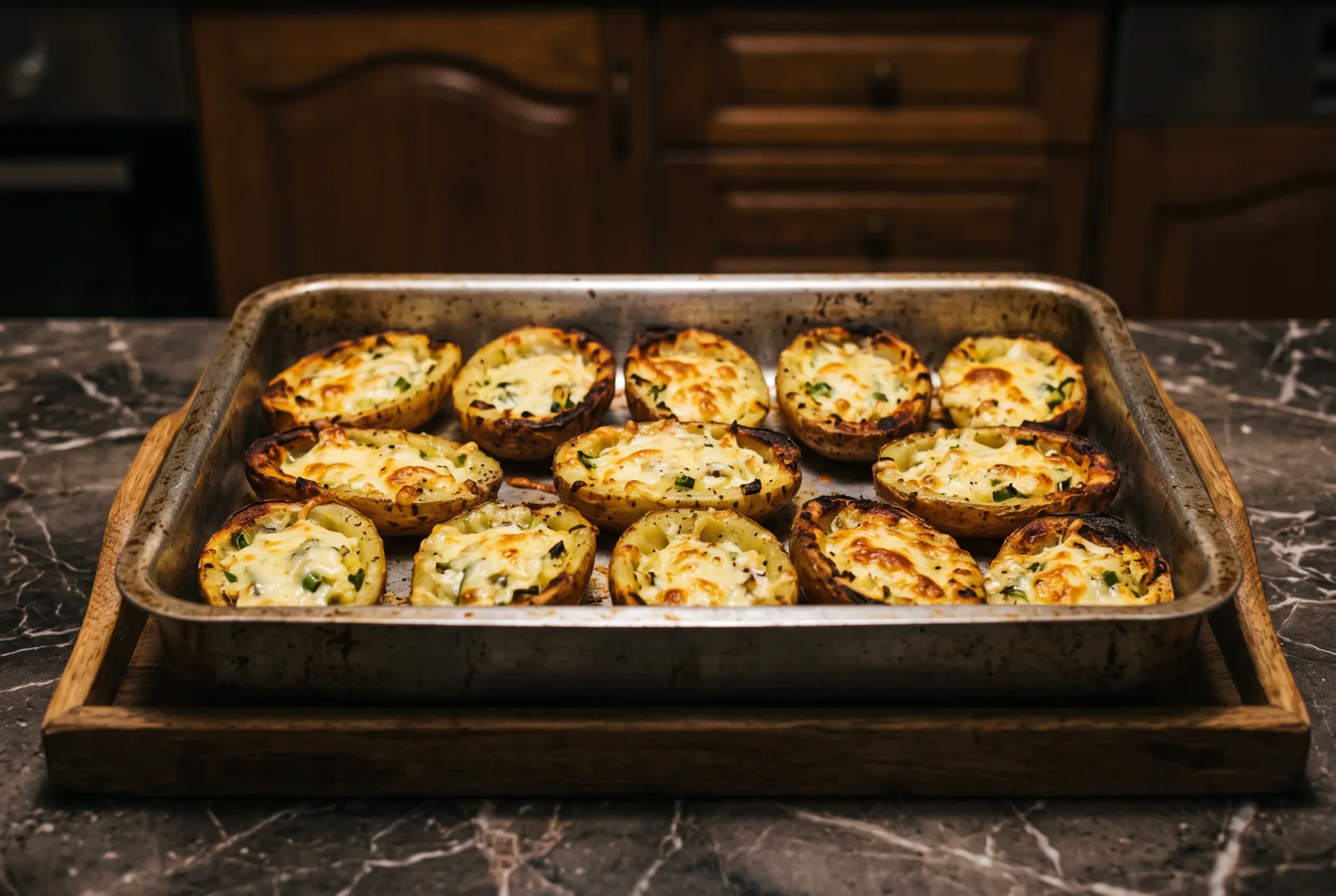 Cheese-Stuffed Baked Potato Skins