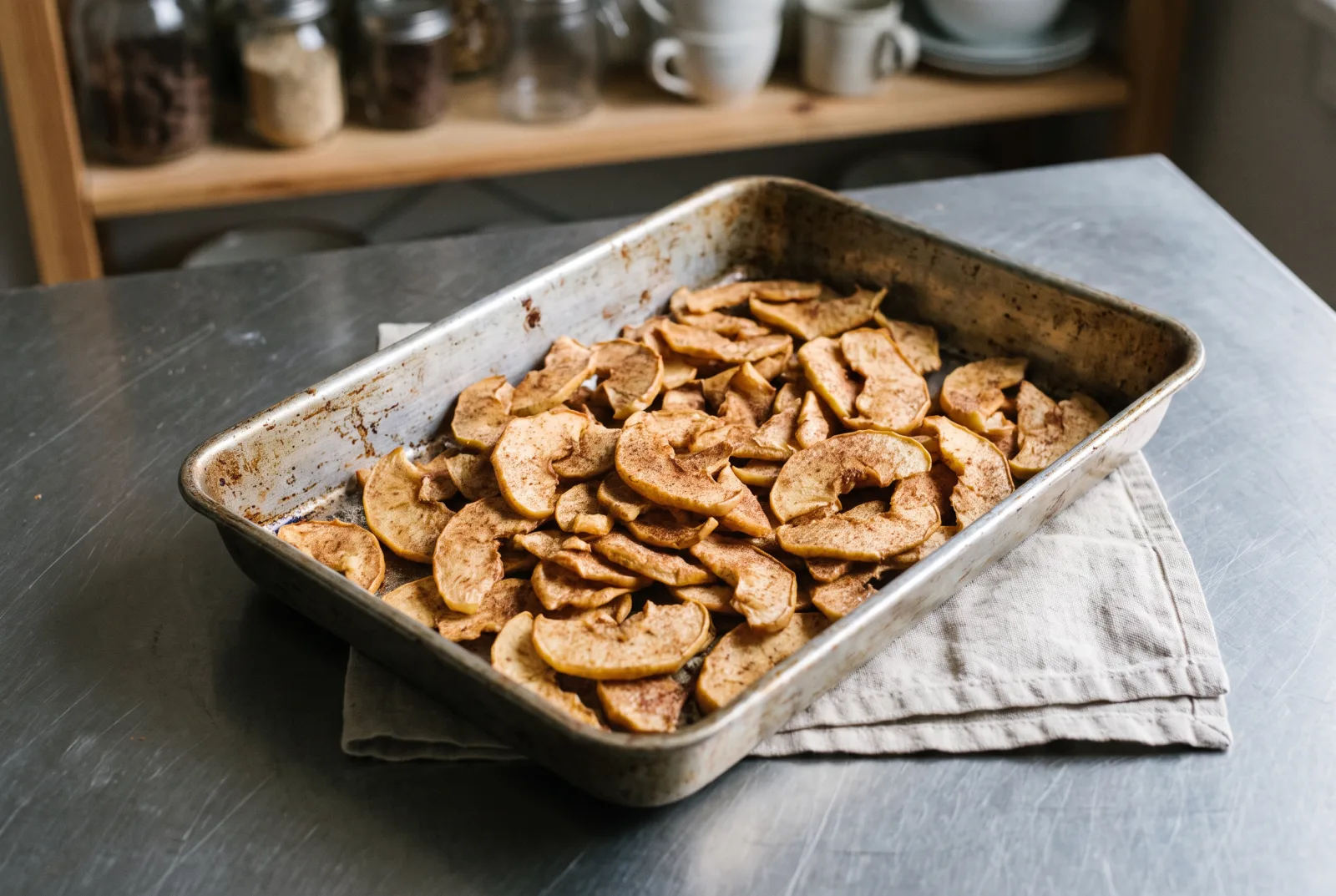 Baked Apple Chips | Crispy Cinnamon Fruit Snack