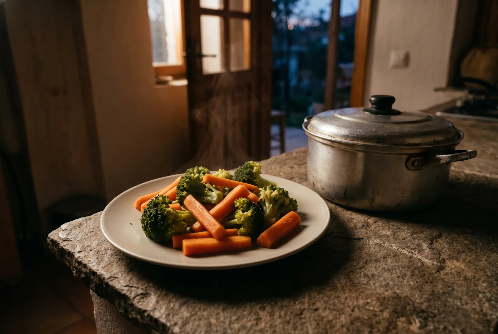 Steamed Broccoli and Carrot Sticks for Babies 9 Months and Older