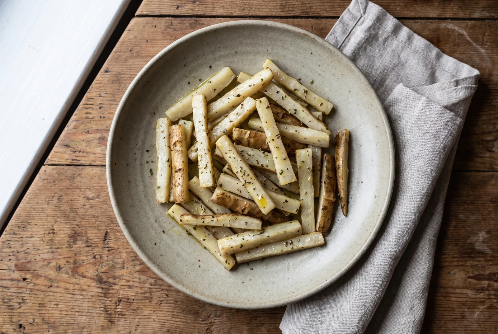 Steamed Jerusalem Artichoke Sticks — Finger Food for Babies 12 Months and Older
