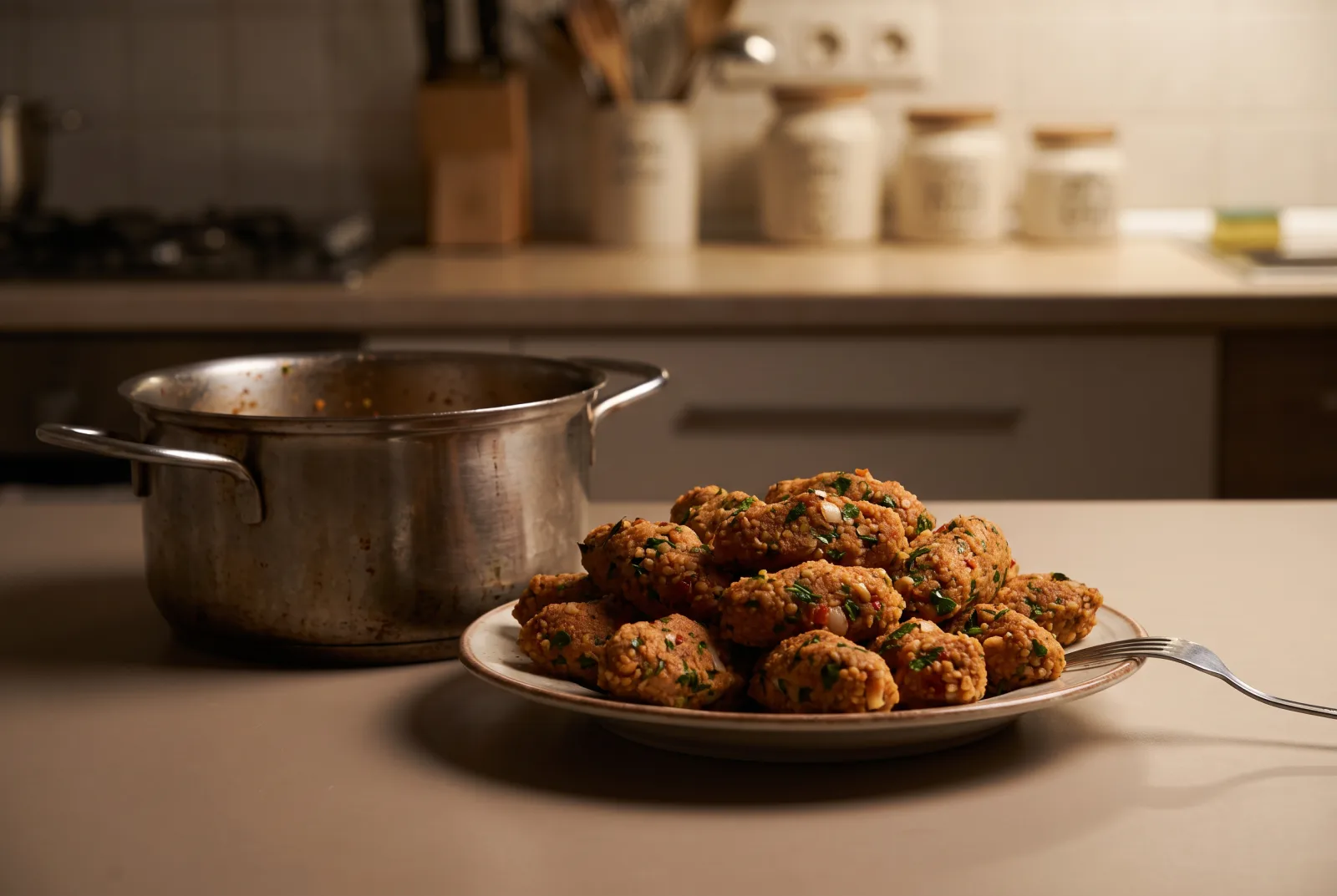 Red Lentil and Bulgur Patties — Bread-Free Vegetarian Snack