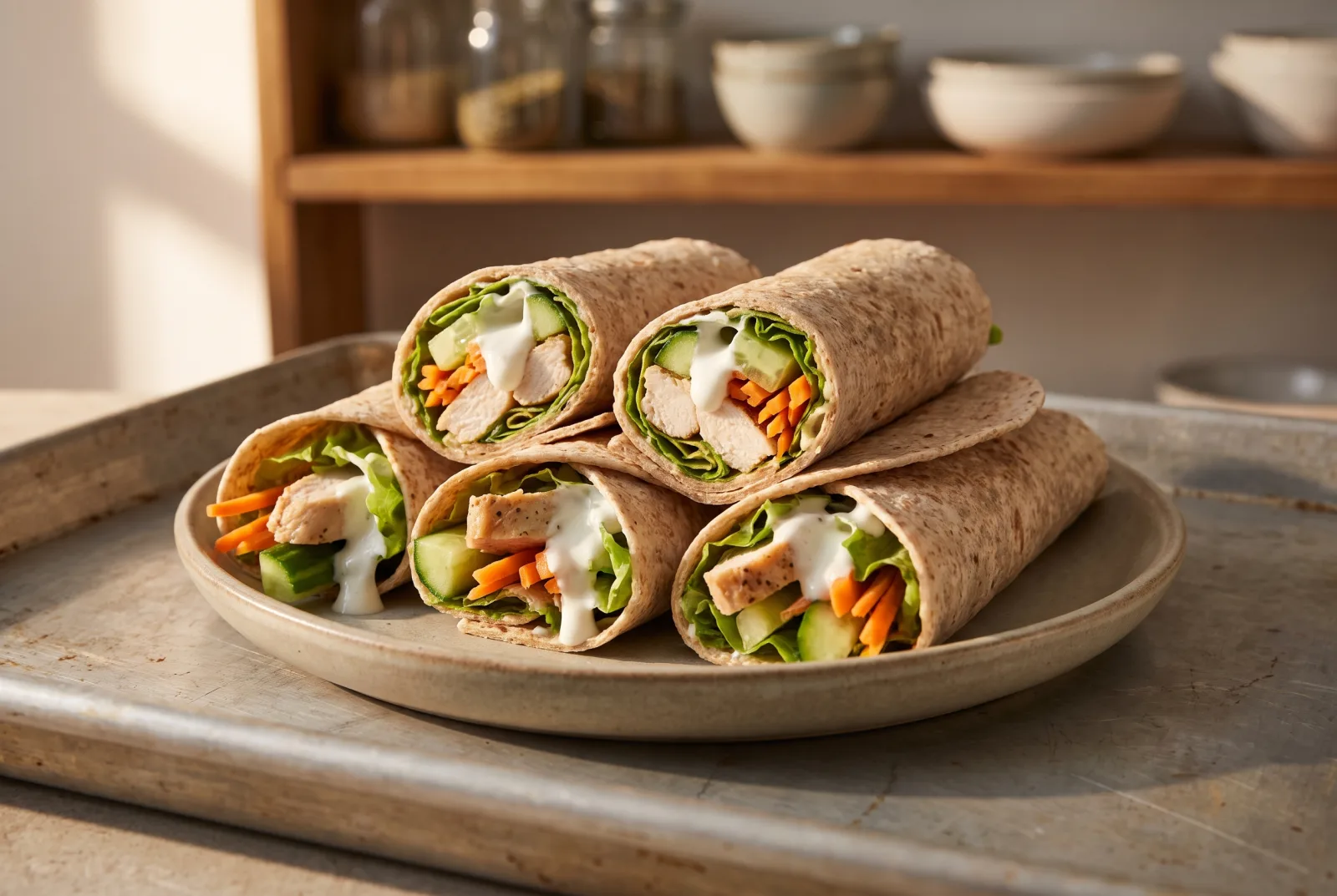 Chicken and Vegetable Tortilla Wrap — Kid-Friendly Lunchbox Recipe