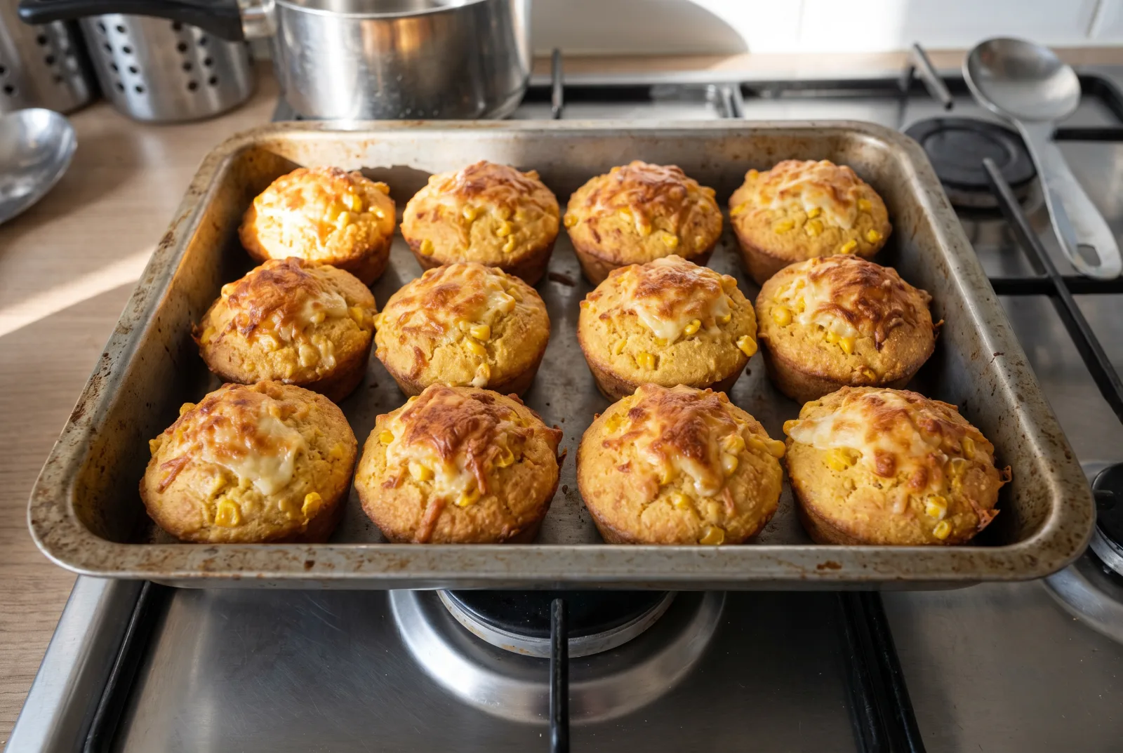 Cheesy Cornbread Muffins for Kids