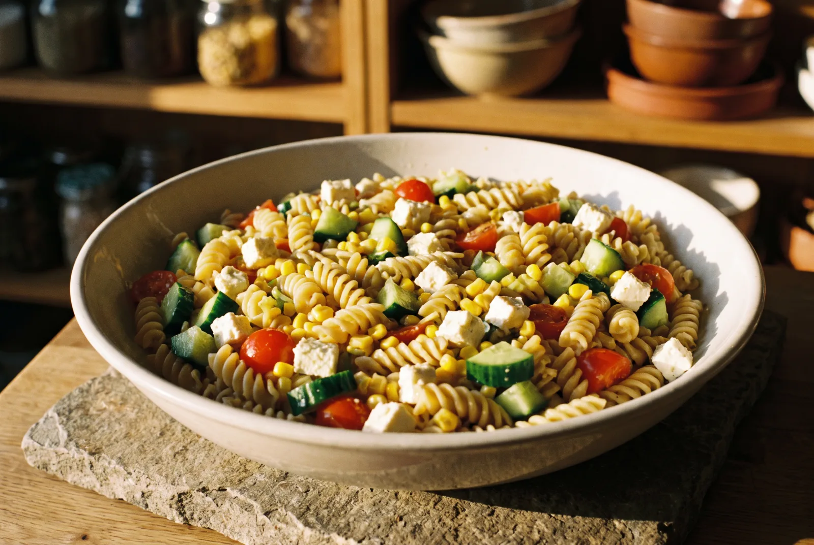 Cold Vegetable Pasta Salad | A Kid-Friendly Lunchbox Recipe