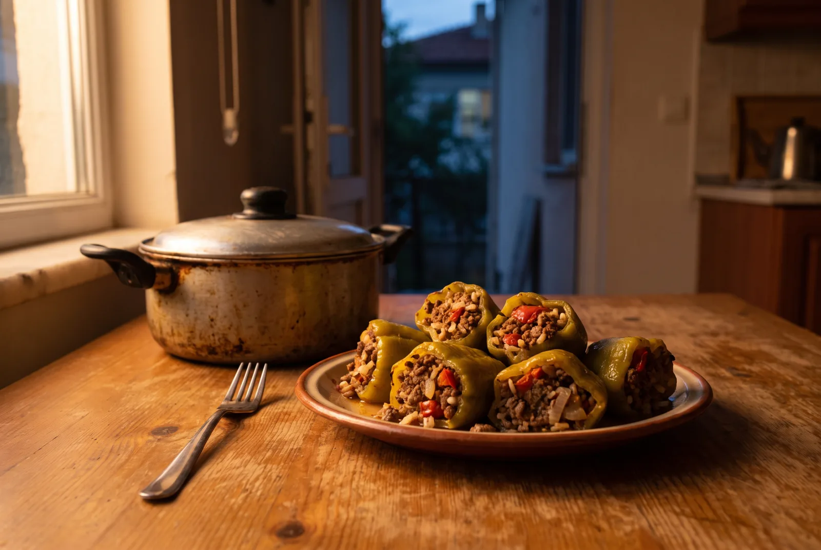 Stuffed Peppers with Ground Meat | Served Hot with Tomato Sauce