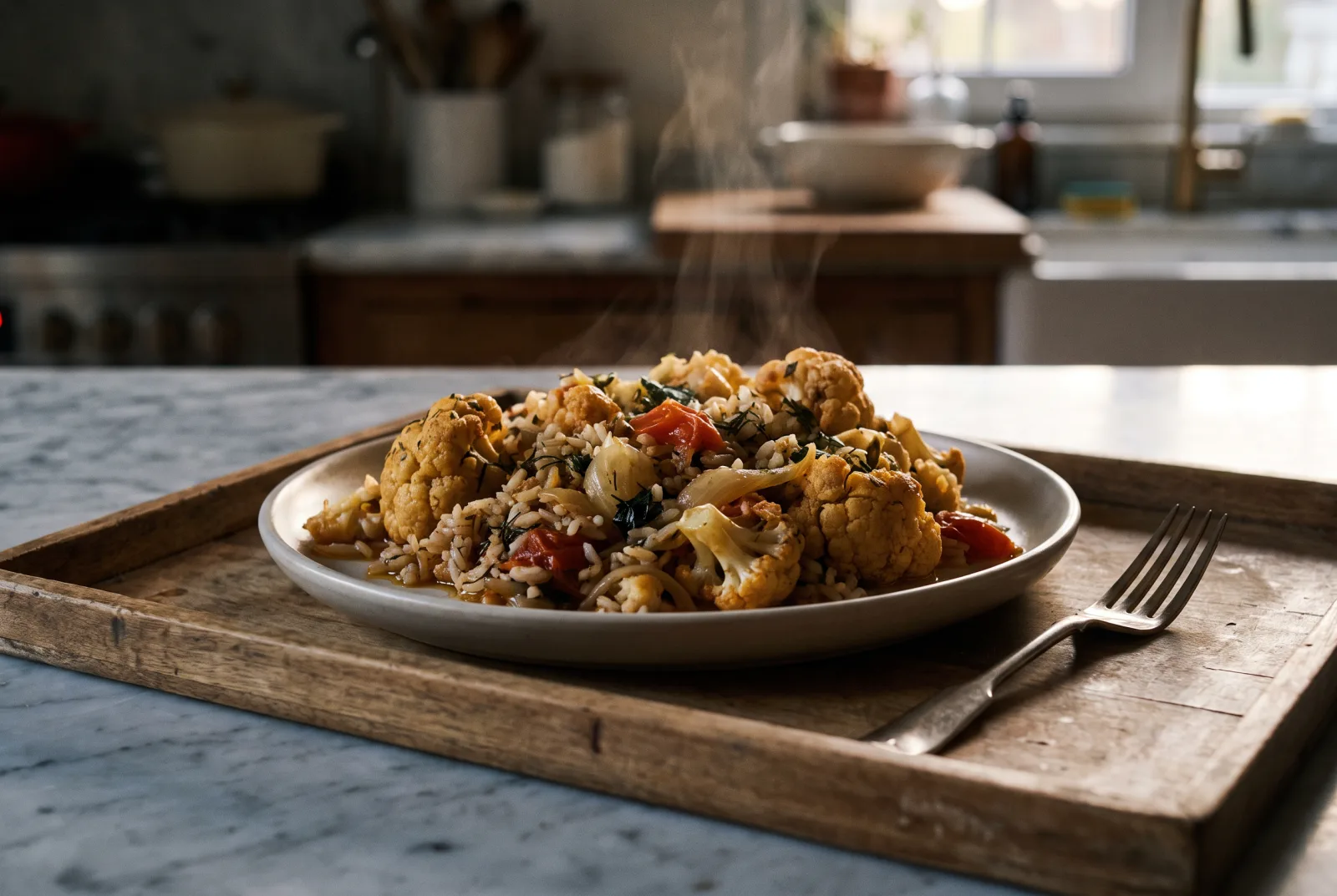 Stuffed Cauliflower with Olive Oil — Meat-Free Garden-Style Meze