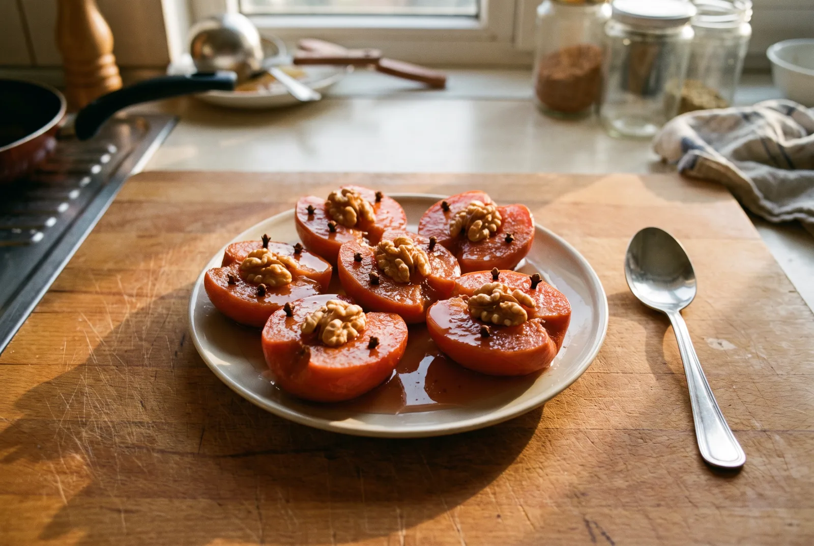 Quince Dessert — Chilled Quince with Walnuts