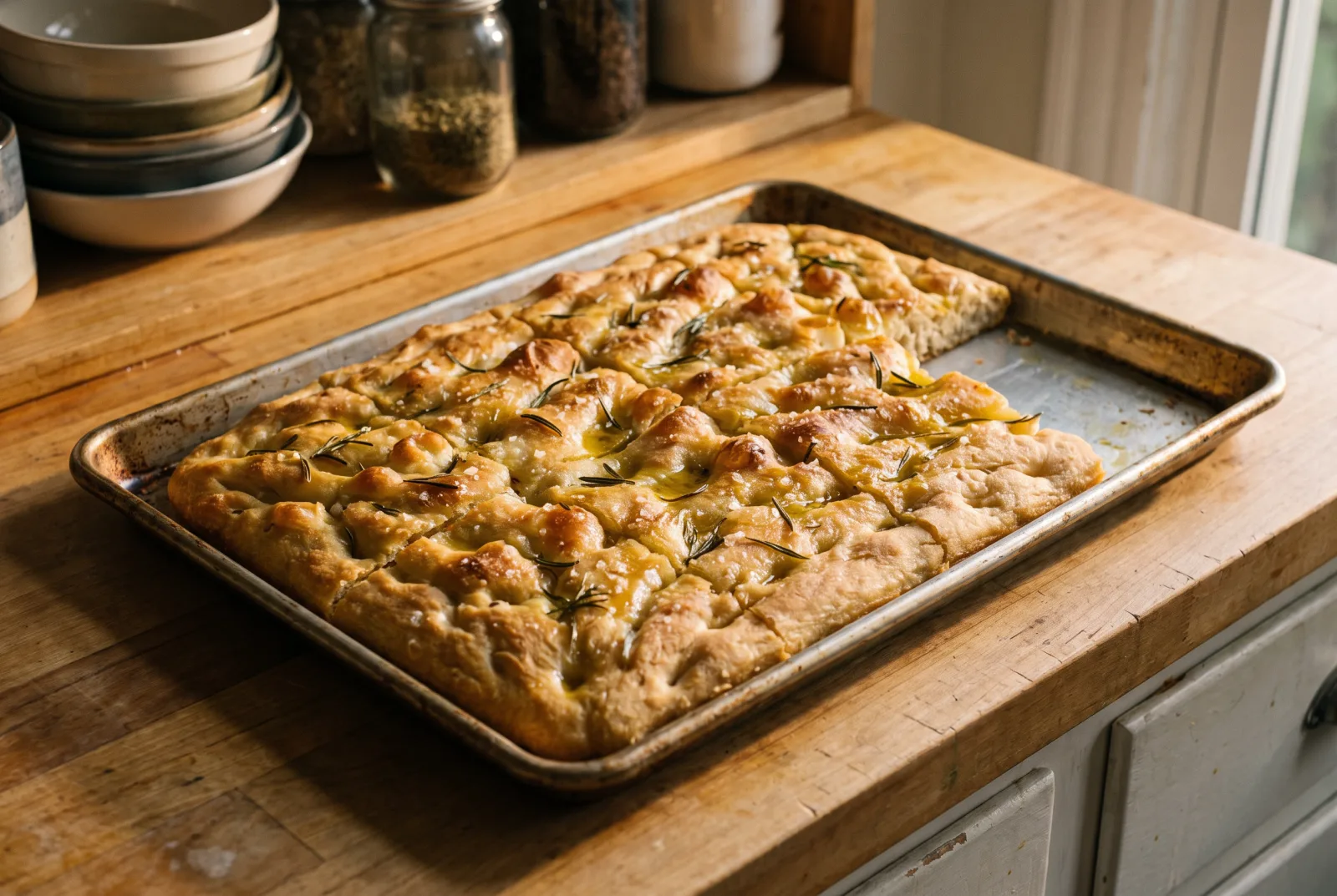 Focaccia | Italian Rosemary and Olive Oil Bread