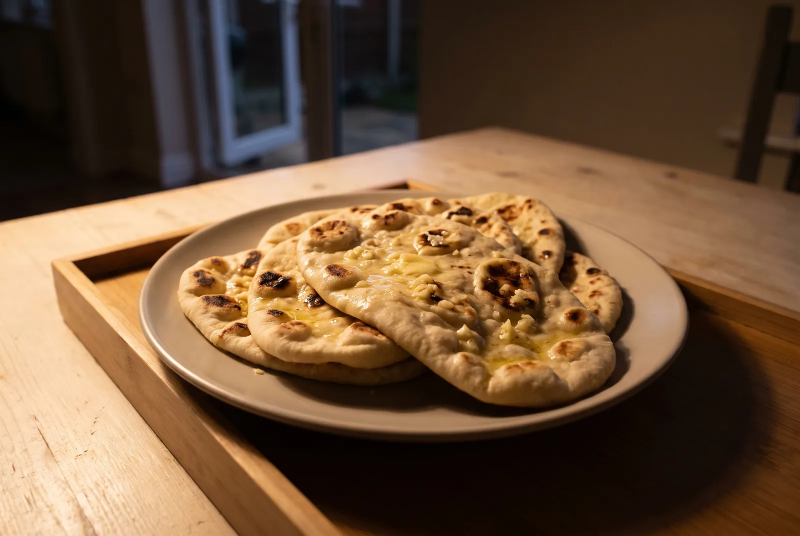 Naan — Skillet-Cooked Indian Garlic Bread
