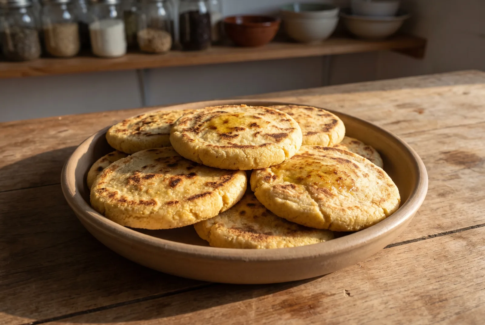 Arepa — Colombian Precooked Cornmeal Bread