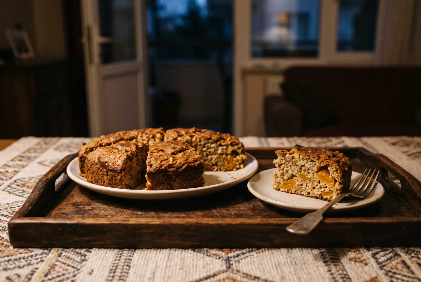 Oat Cake with Dried Apricots — Easy Breakfast Recipe