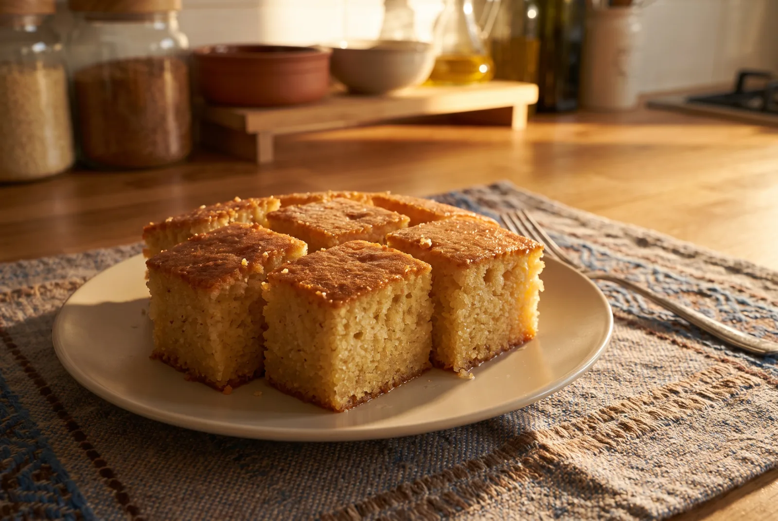 Revani — Turkish Semolina Cake Soaked in Syrup