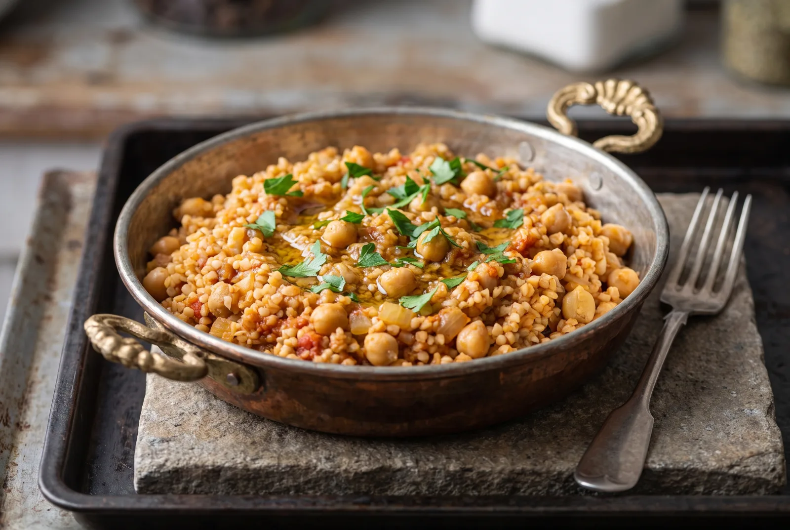 Nohutlu Bulgur Köftesi — Baked Chickpea and Bulgur Patties