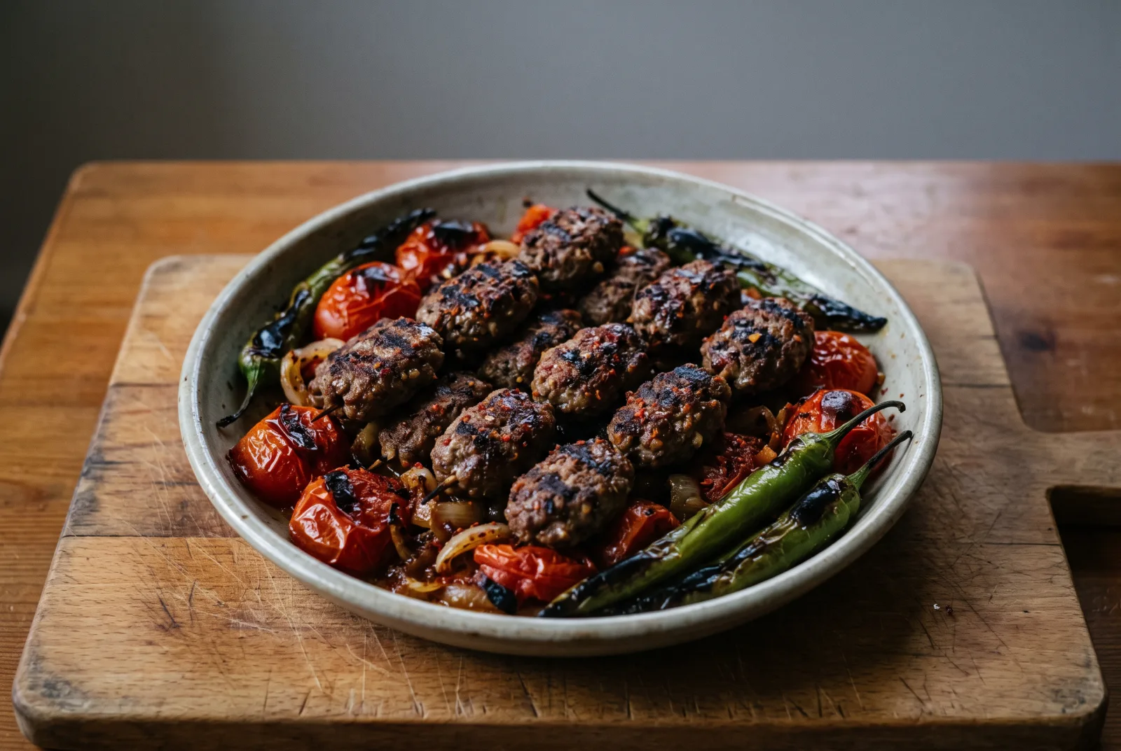 Turkish Ground Beef Kebabs on Skewers