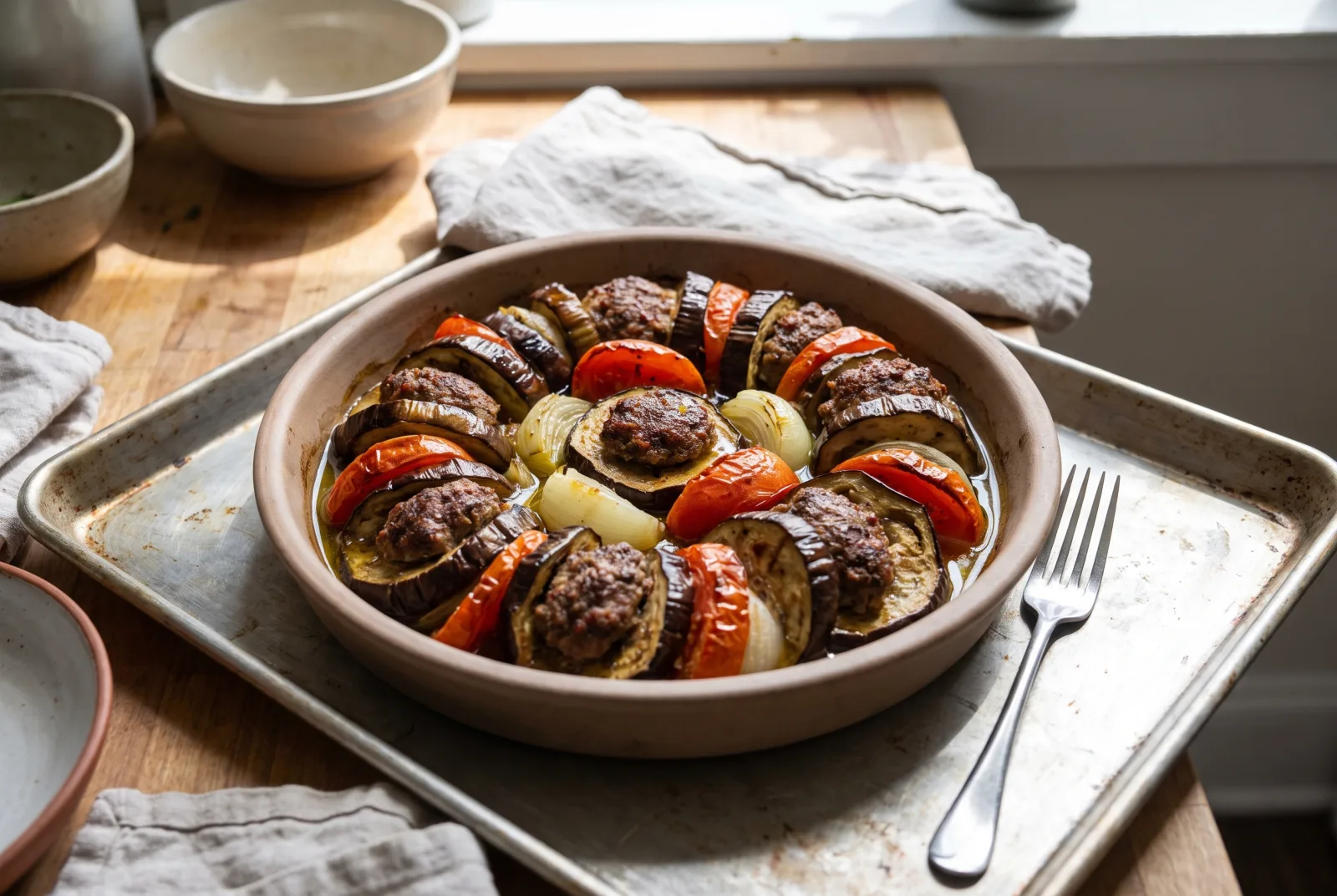 Eggplant Kebab — Skewered Eggplant and Ground Beef