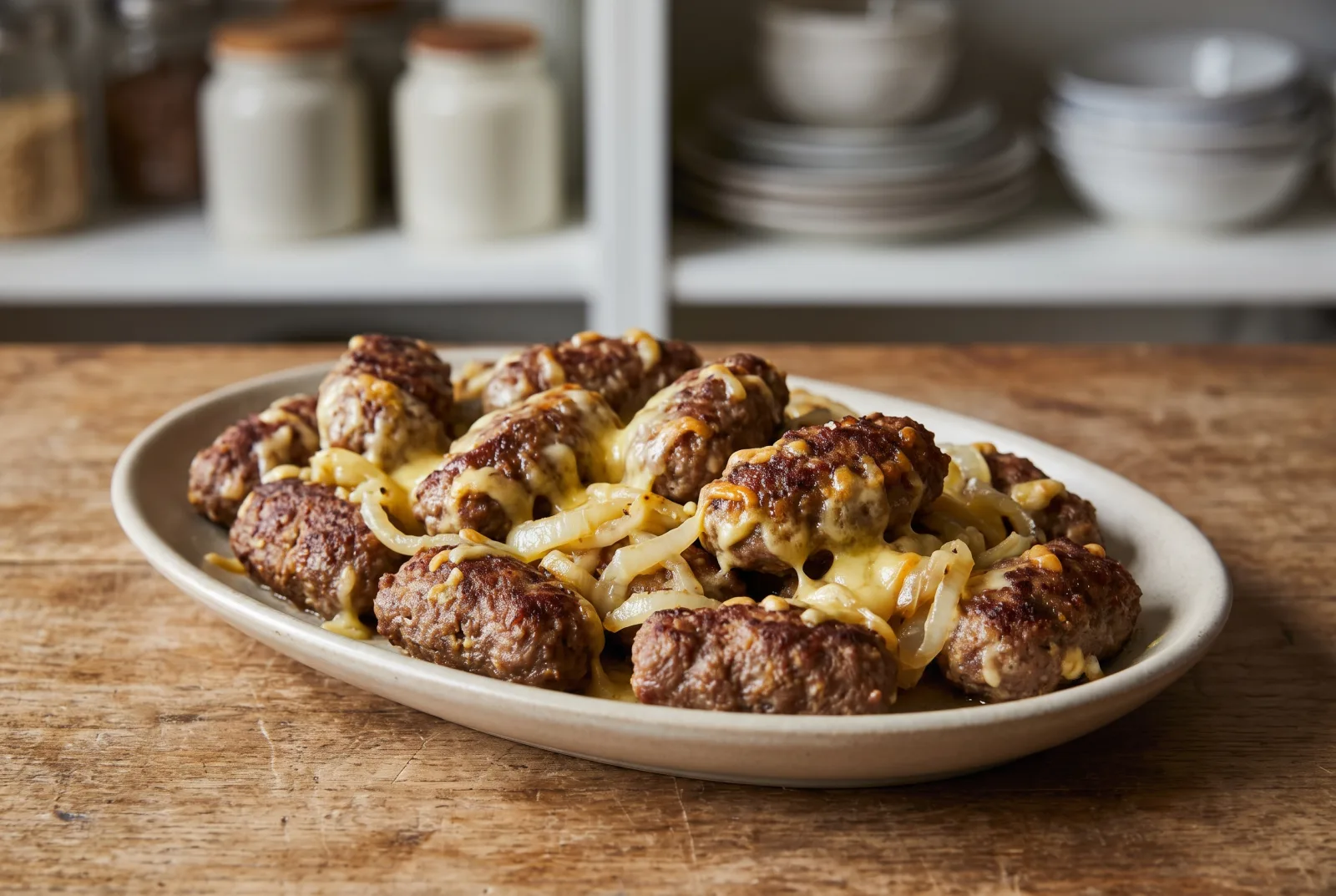 Kashar-Stuffed Grilled Meatballs
