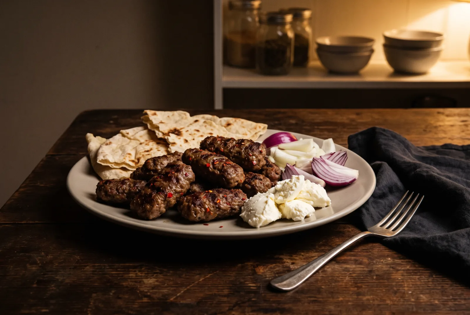 Bosnian-Style Garlic Grilled Meat Patties