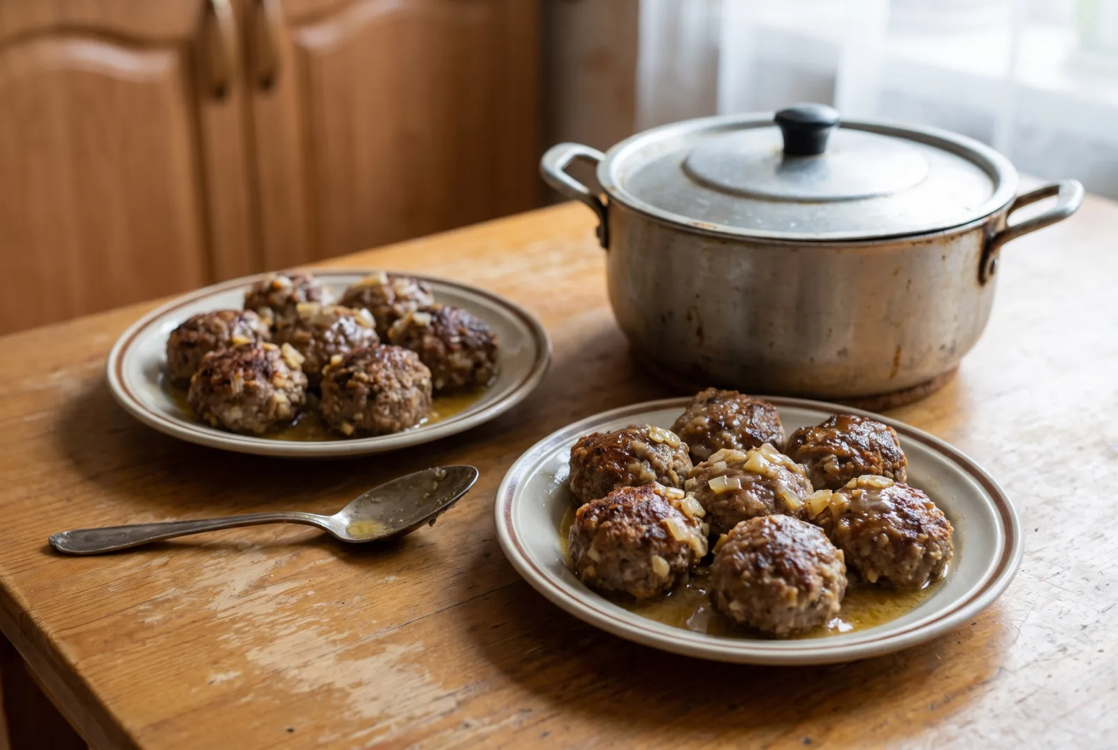 Rus Köftesi — Russian-Style Beef Patties with Cream Sauce