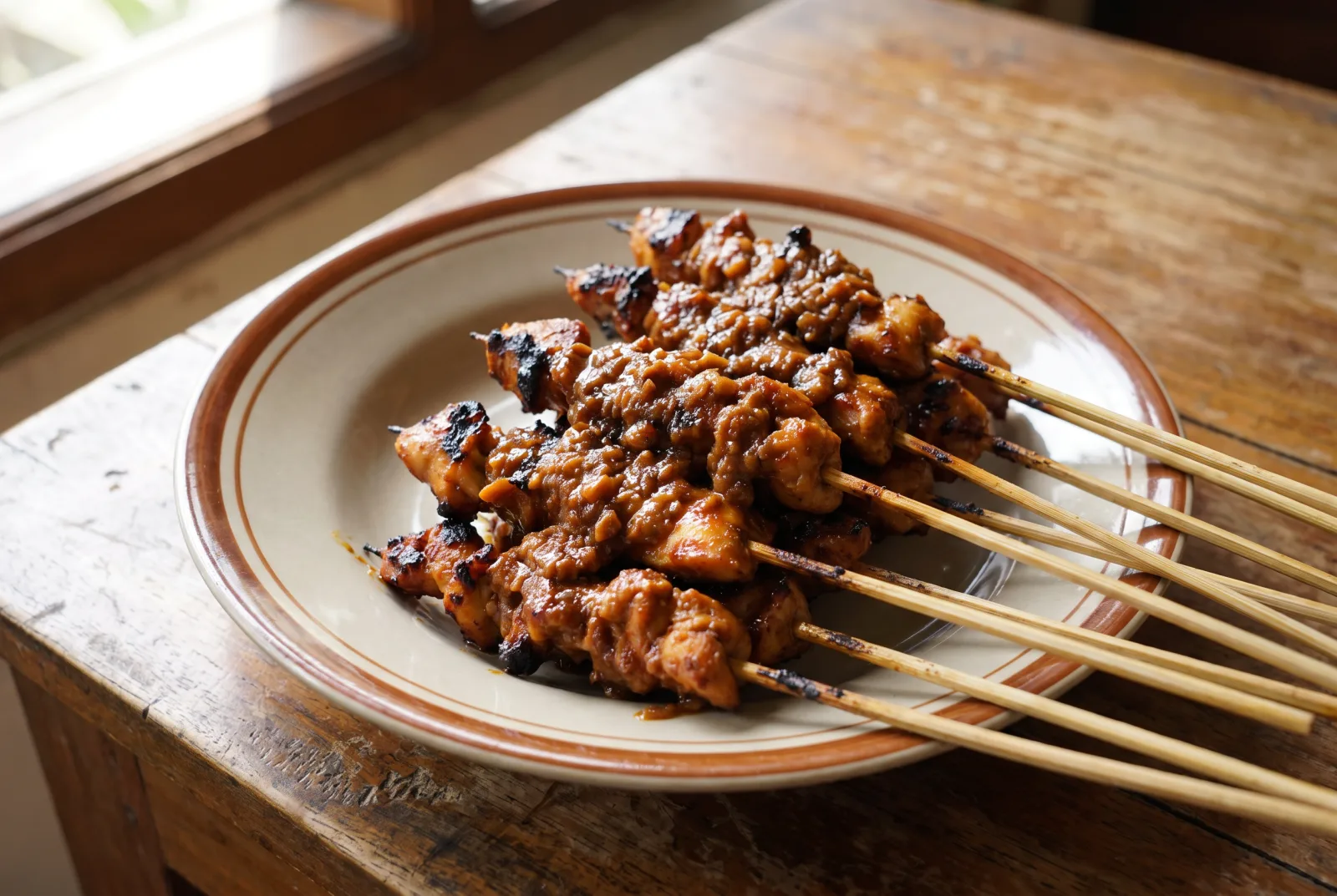 Sate Ayam — Indonesian Chicken Satay with Peanut Sauce