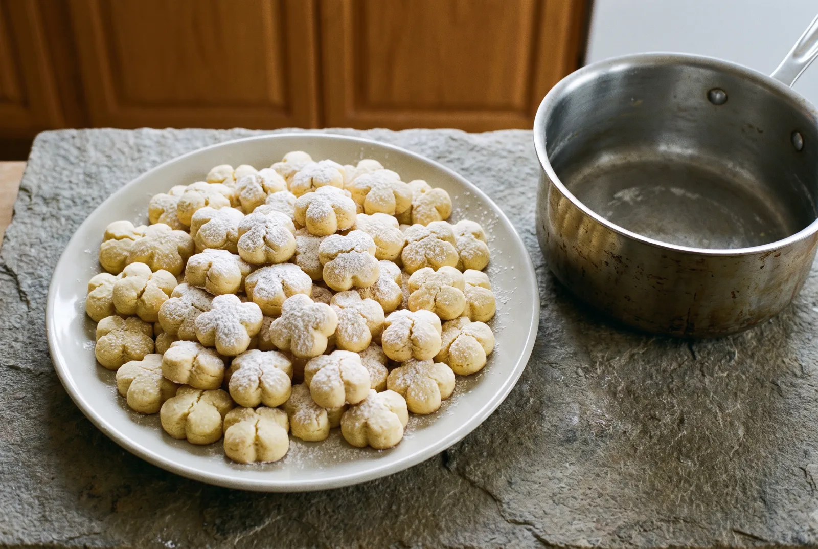 Rose Water Cookies — Rolled in Powdered Sugar